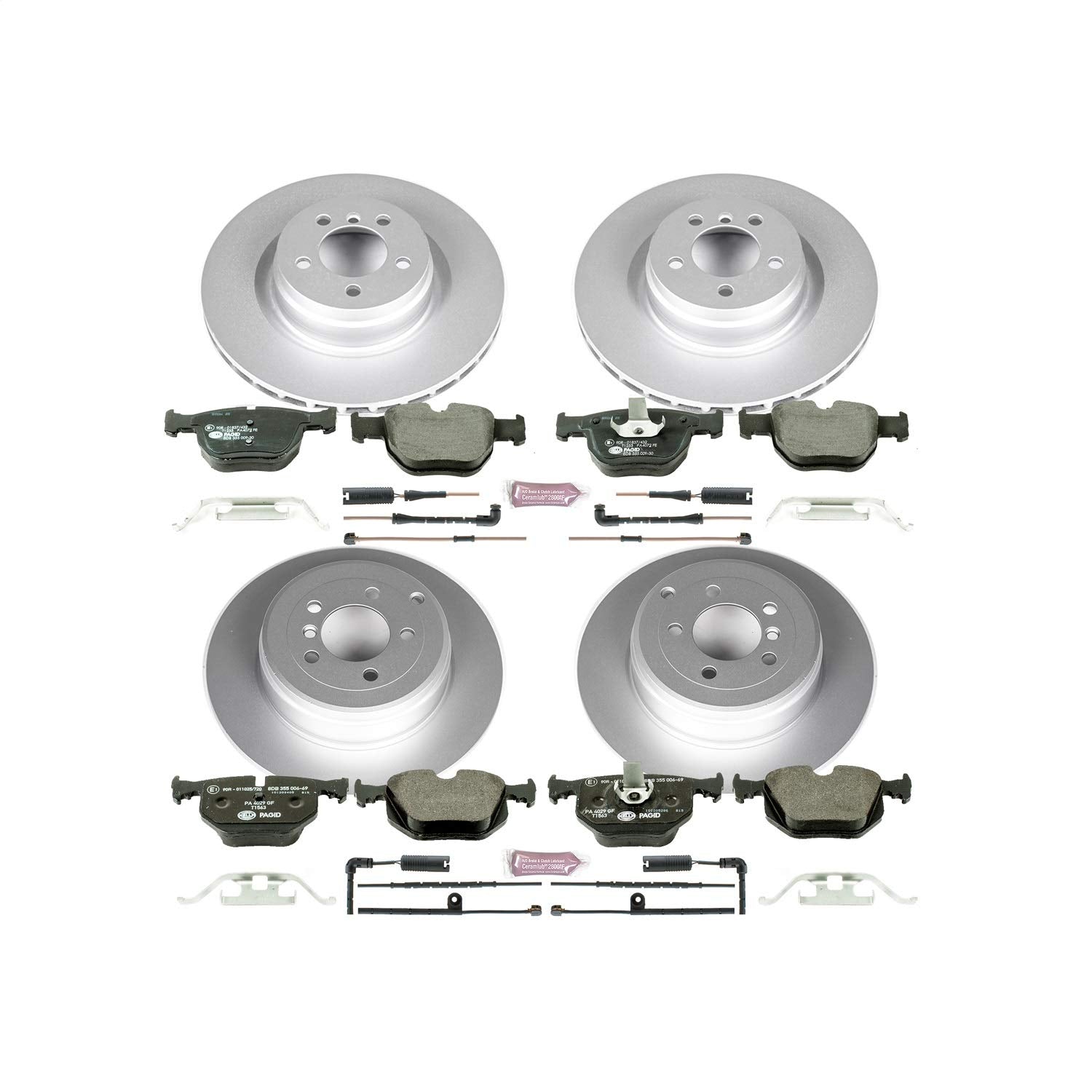 Power Stop ESK5741 Euro-Stop Brake Kit Front and Rear For Land Rover Range Rover 2003-2005 [Model Specific]