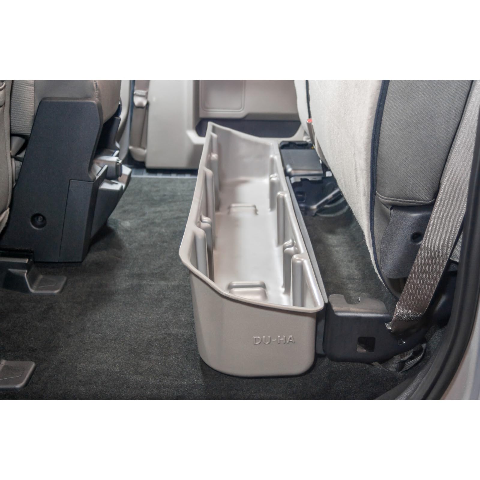 Under Seat Storage DuHa 20106 fits 2015-2025 Ford F150 SuperCab & 2017-2025 Ford F250 F350 F450 F550 SuperCab | Black Heavy-Duty Back Seat Organizer | Includes Dividers