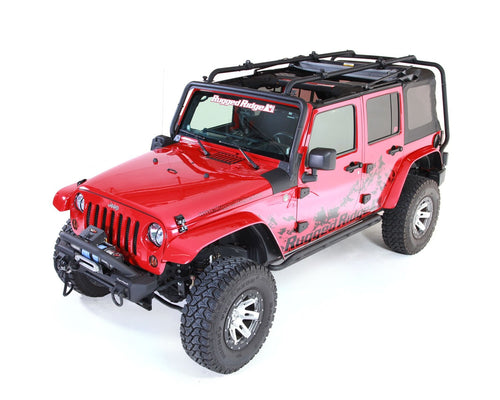 Sherpa Roof Rack Rugged Ridge 11703.02; 07-18 Jeep Wrangler JKU, 4 Door