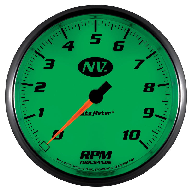 Auto Meter NV 7498 5" 10000 RPM In-Dash Tachometer