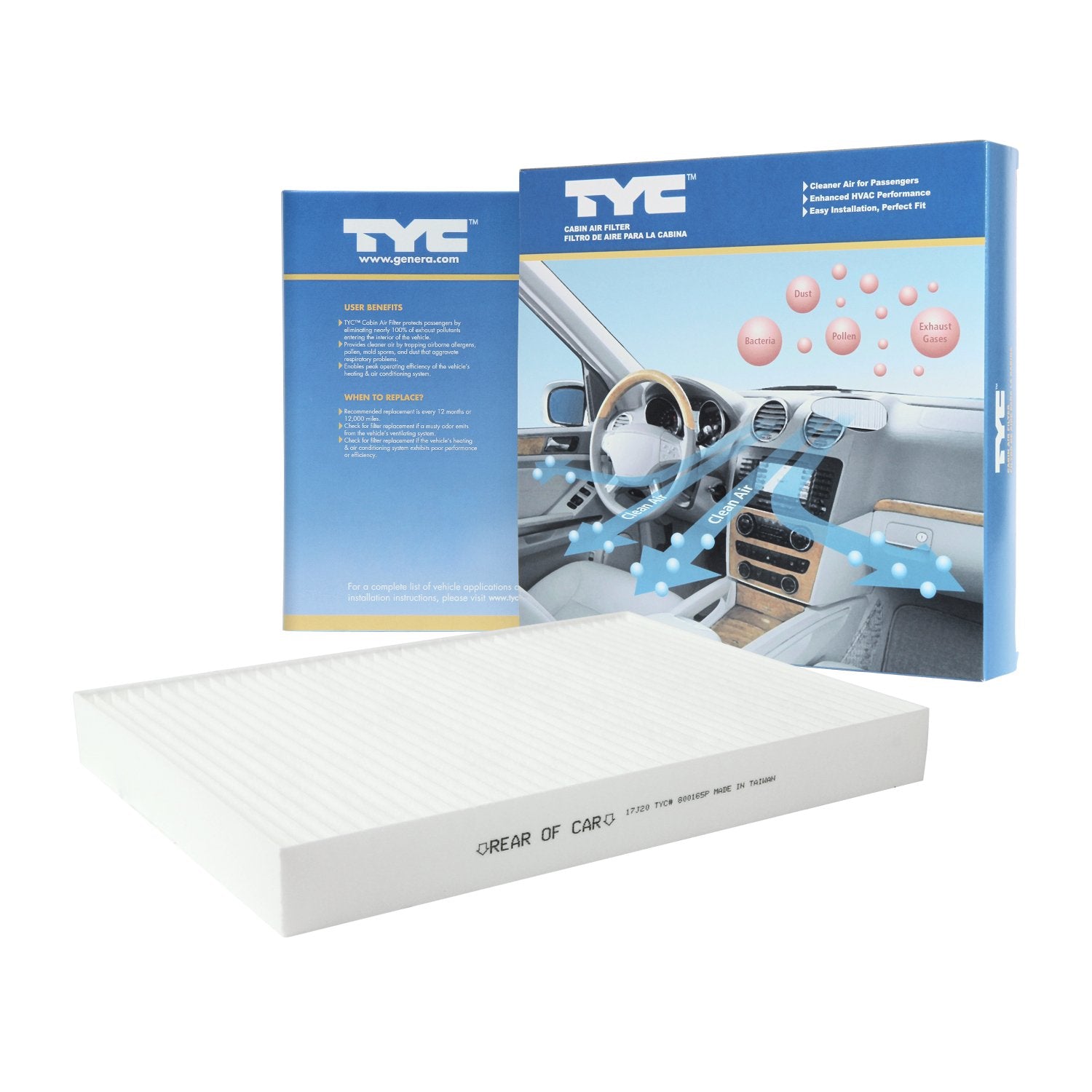 Cabin Air Filter TYC Compatible with 2011-2020 Chrysler 300