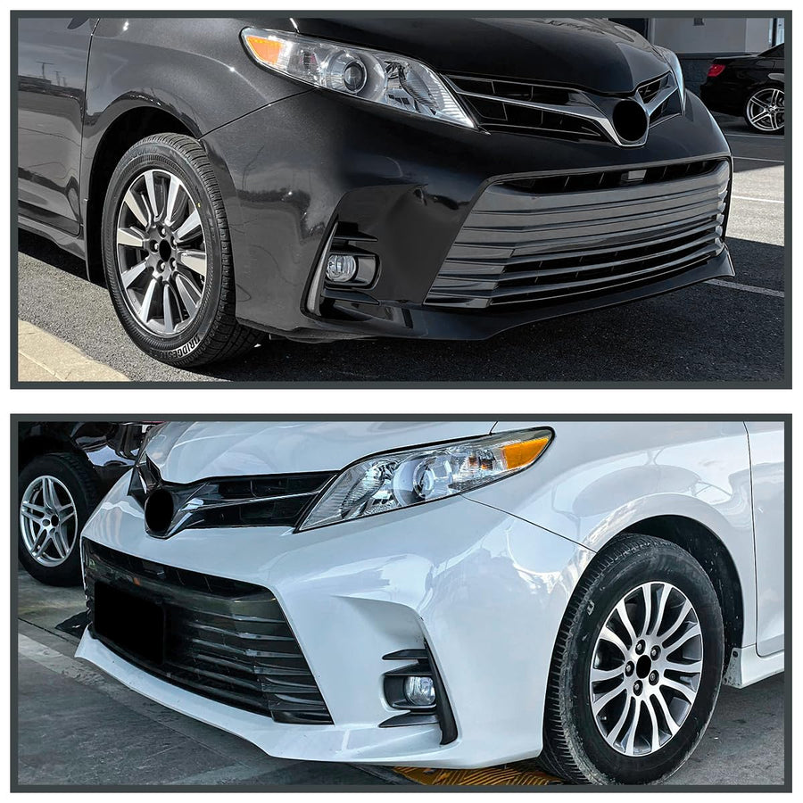 Fog Lights SPEC-D TUNING + H11 Bulbs + Switch Compatible with 2018-2019 Toyota Sienna, L+R Pair Assembly