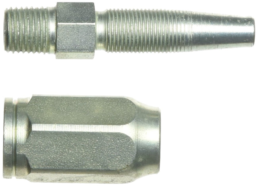Gates Field Attachable 6C1T-4RMP Type T for G1 Hose, 1 Wire, Male Pipe NPTF, 30 Cone Seat, 3/8" ID