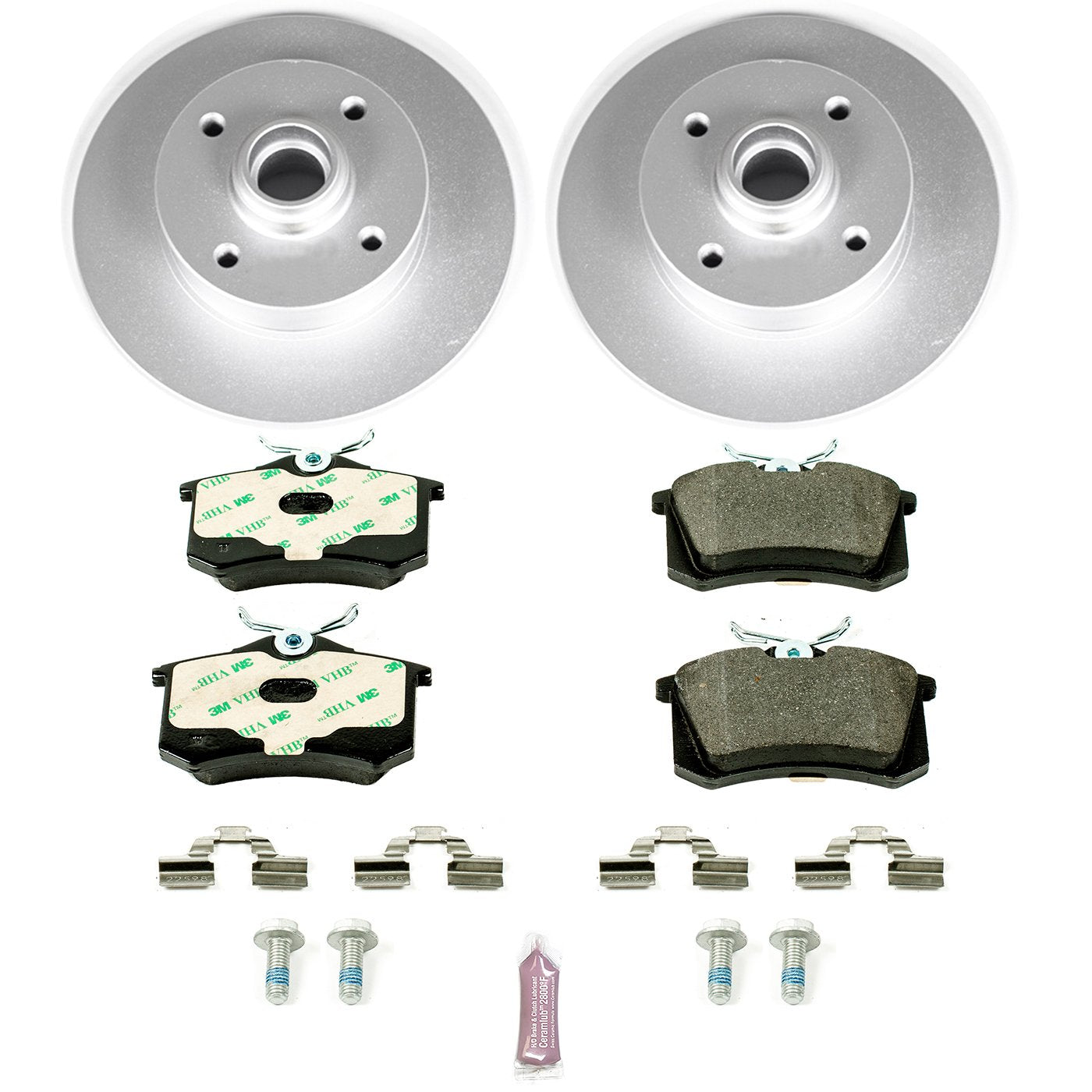 Power Stop ESK369 Euro-Stop Rear Brake Kit For VW Cabrio, VW Golf, VW Jetta, VW Passat [Model Specific]