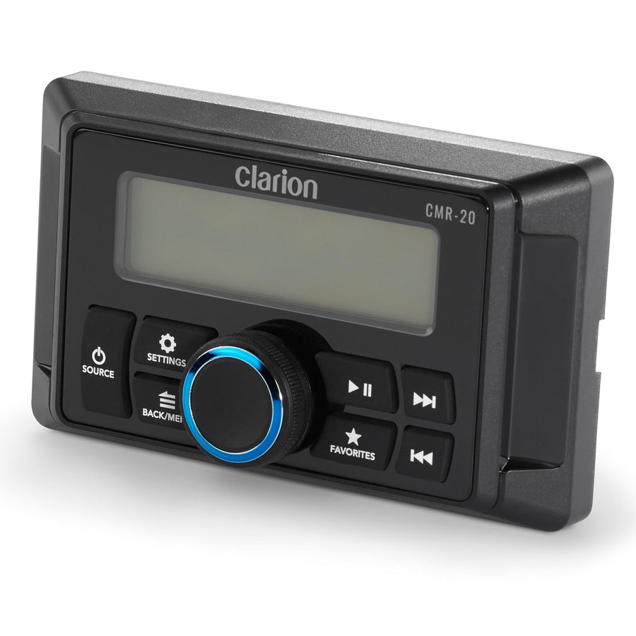 Clarion Wired CMR-20 Marine Remote with 2.4" LCD Display, IP67, Compatible with CMM-20, CMM-30 & CMM-30BB