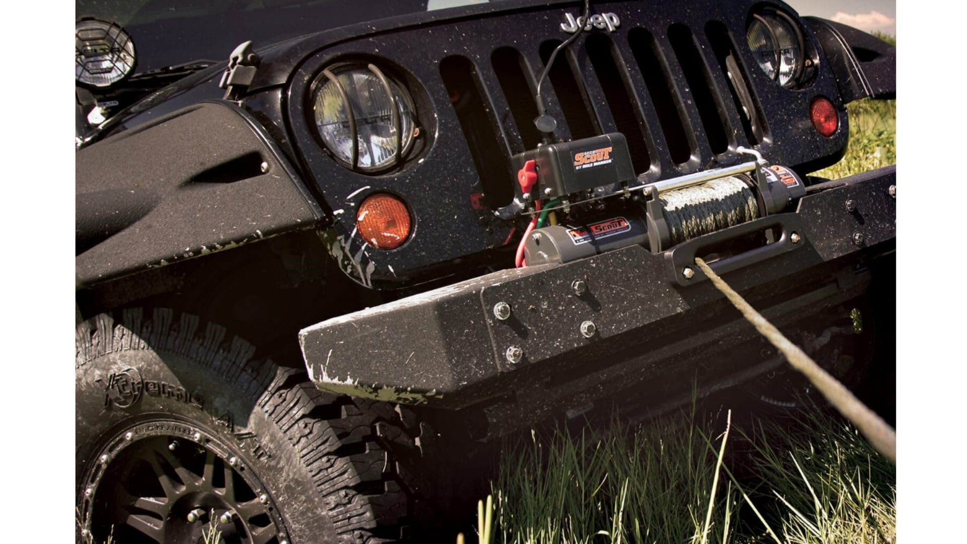 Winch Mile Marker 77-53141W Sec 8 8000 Pound Pulling Power - Waterproof, Corrosion Resistant Stainless Steel Fasteners, 4.9 HP Series Wound Motor, Automatic Load Holding Brake