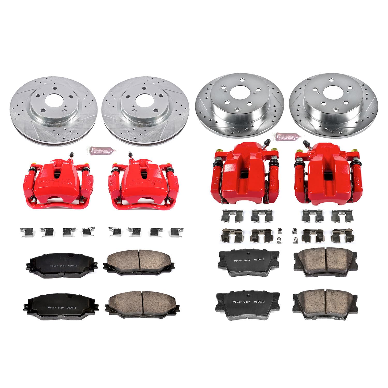 Power Stop Z23 KC4101 Evolution Sport Performance Brake Kit with Caliper For Toyota RAV4 2006-2012 [Model Specific]