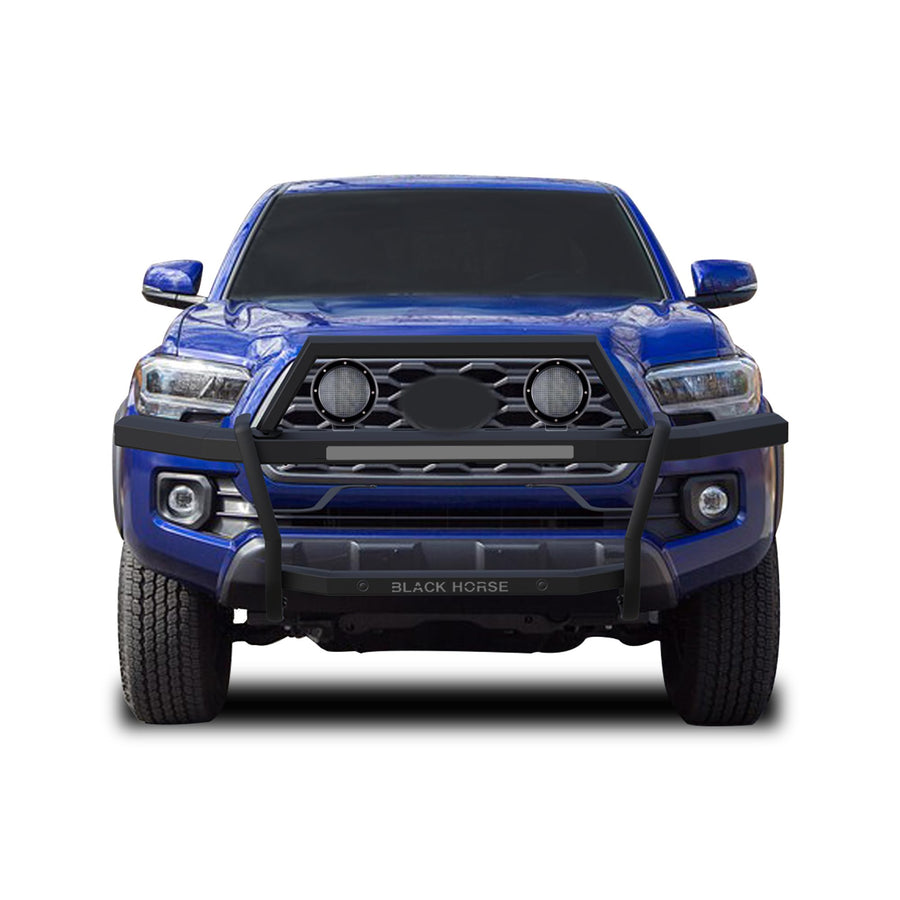 Rambler Black Horse Grille Guard Kit Modular Black Compatible with 2010-2024 Toyota 4Runner-RAGT20-PLFB