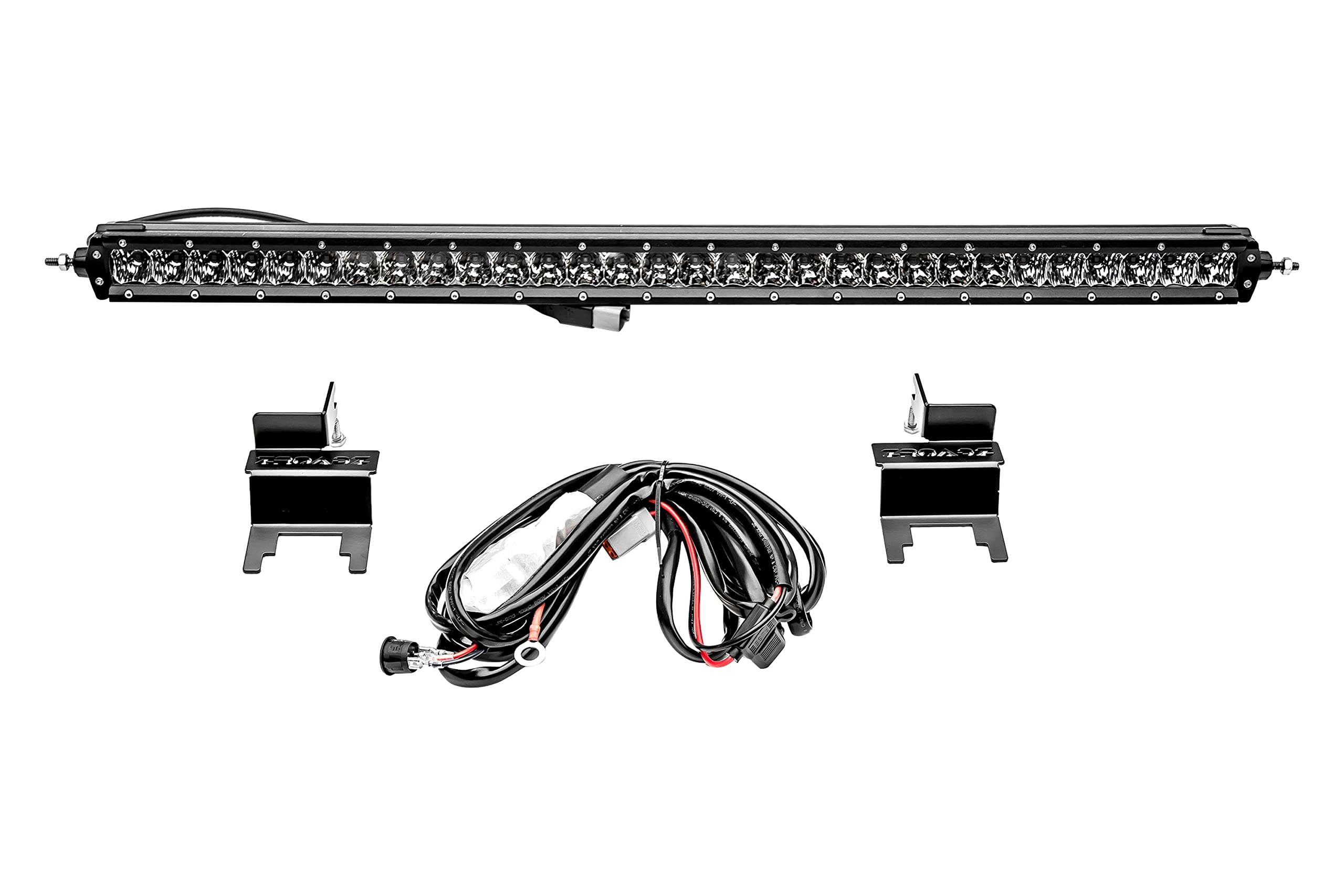 ZROADZ LED Rear Window Kit - Compatible w/ 2018 - 2022 Jeep JL - Incl. 30 Inch Light - Mild Steel Gloss Black Finish - Bolt-On Easy Installation - PN #Z394931-KIT