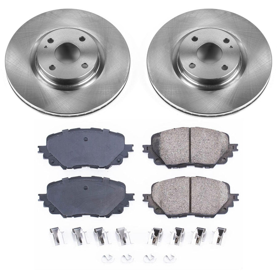 Power Stop KOE7358 Front Replacement Brake Kit-OE Brake Rotors & Ceramic Brake Pads For Fiat 124 Spider 2017-2020, Mazda MX-5 Miata 2016-2022 [Model Specific]
