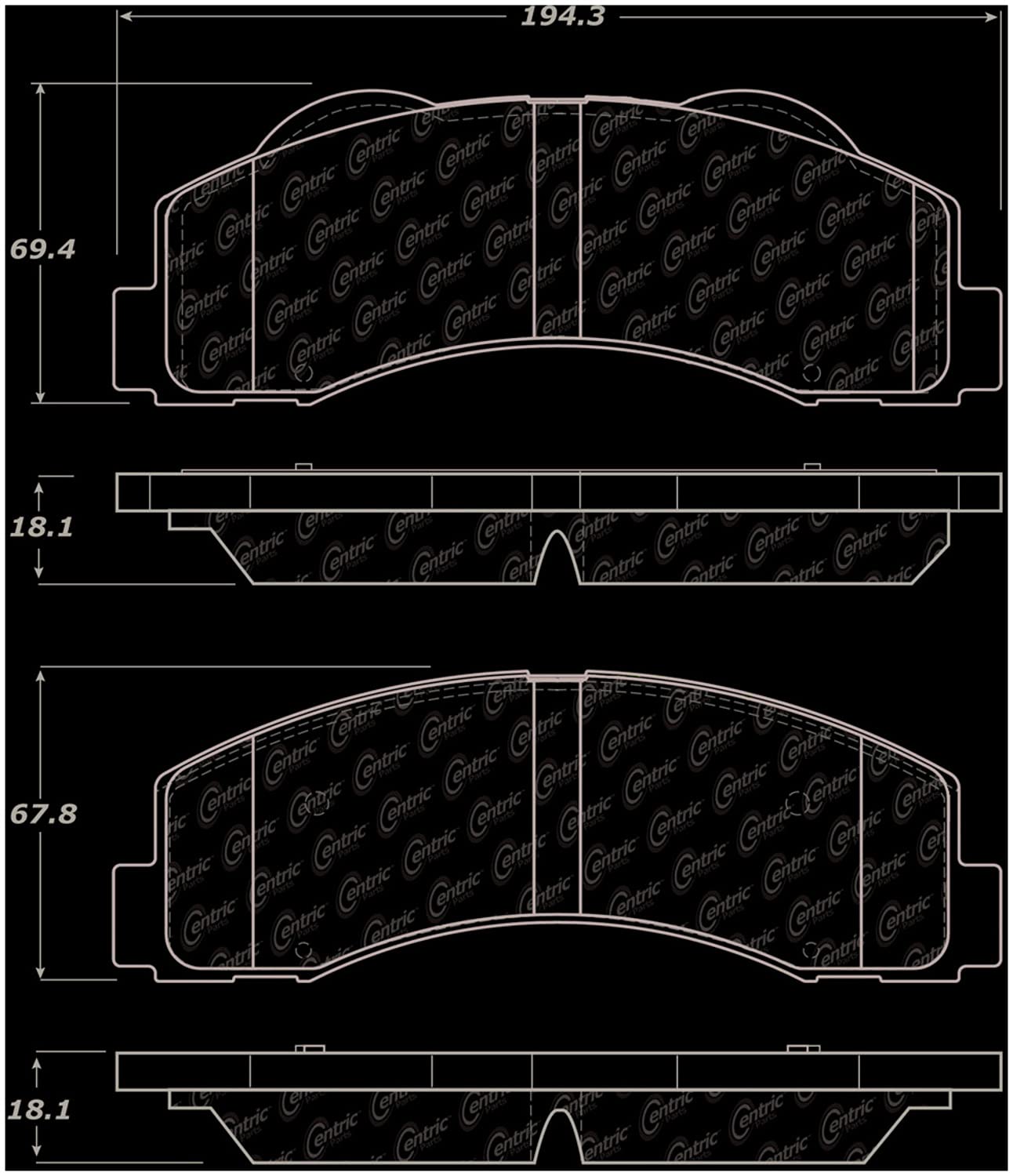 StopTech Truck & SUV Pad 319.14140