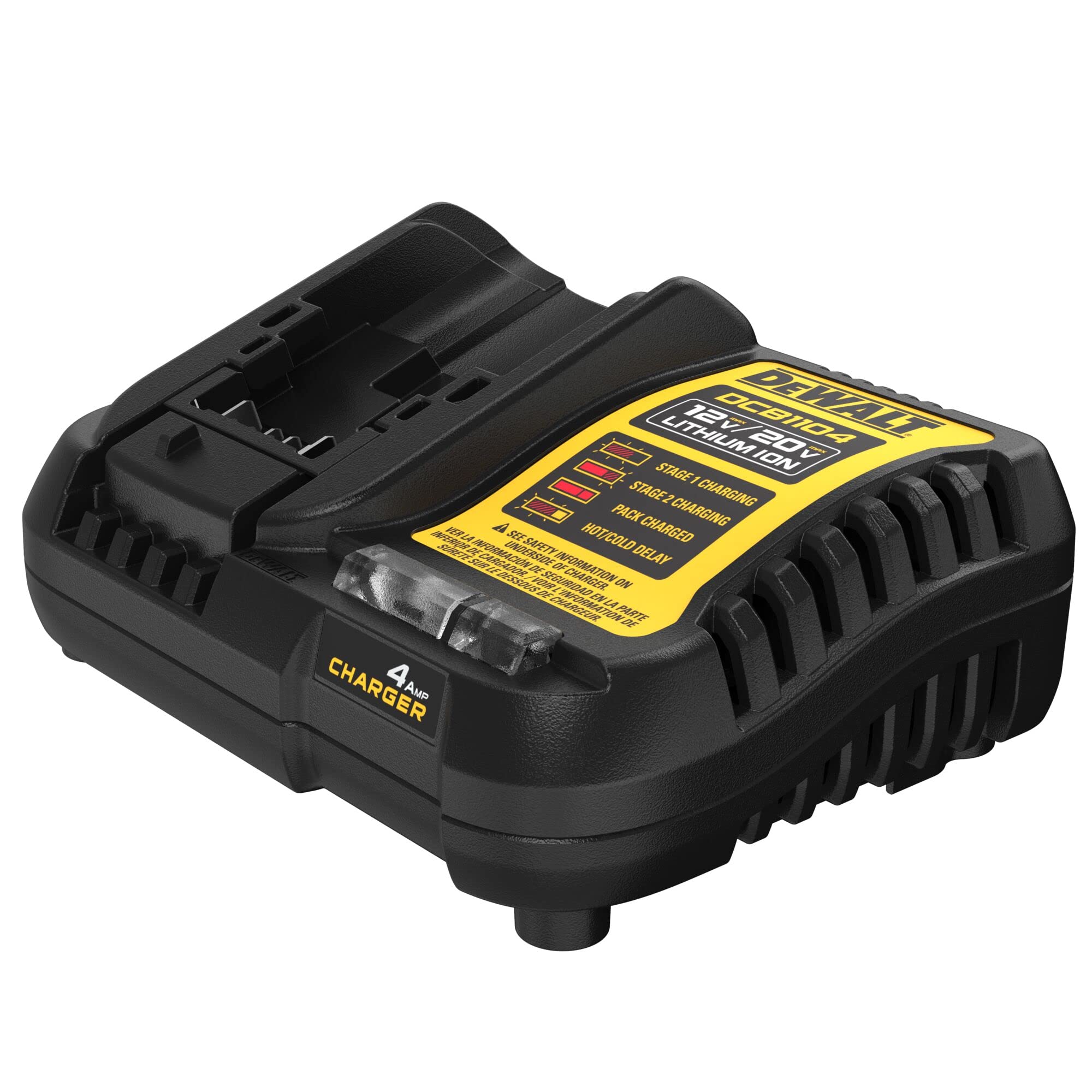12V MAX/20V MAX DEWALT Lithium Ion Battery Charger, 4 Amp (DCB1104)