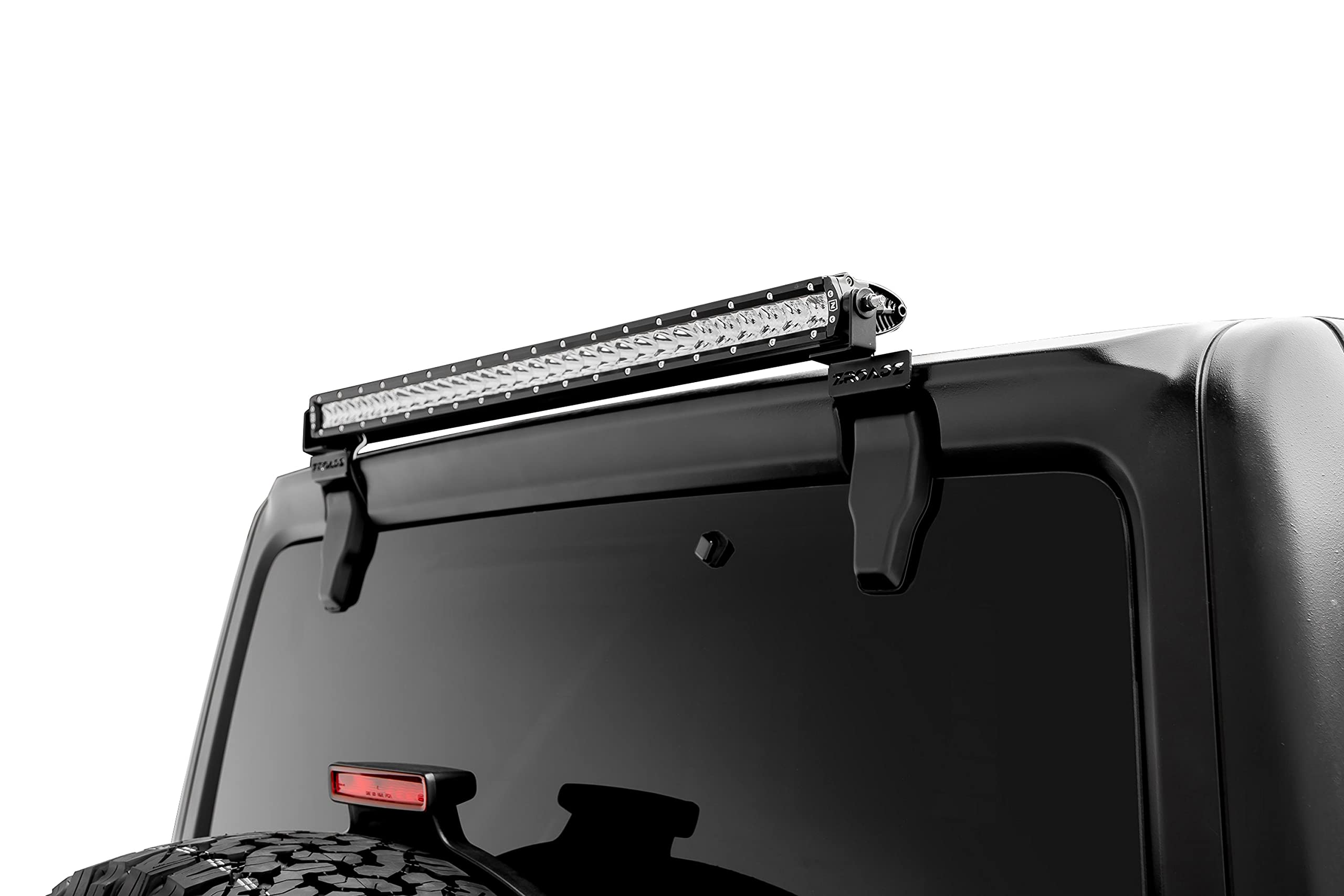 ZROADZ LED Rear Window Kit - Compatible w/ 2018 - 2022 Jeep JL - Incl. 30 Inch Light - Mild Steel Gloss Black Finish - Bolt-On Easy Installation - PN #Z394931-KIT