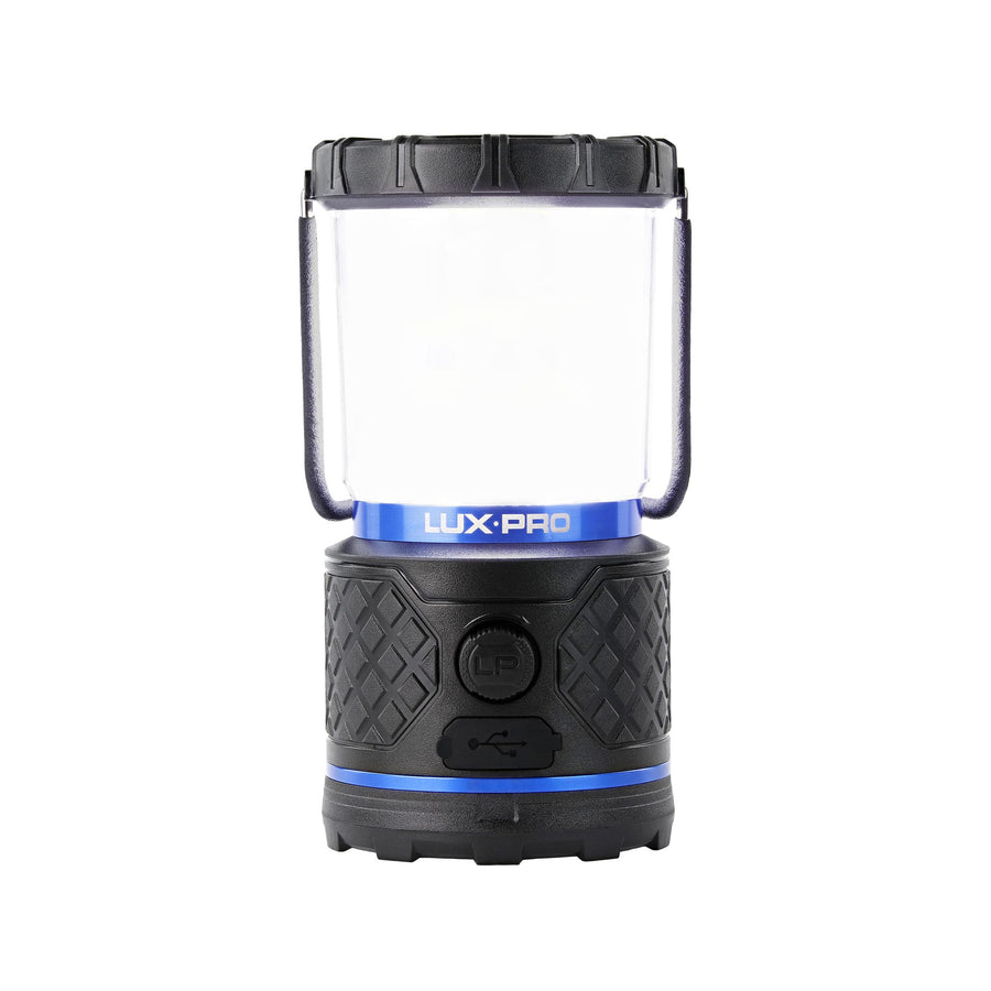 Dual-Power LUXPRO Rechargeable 940 Lumen LED Lantern with Diffused Lens for Up to 155 Hours of Use - Camping Lantern with Built-in Power Bank - Dimmable LED Light with IPX4 Water-Resistant Rating