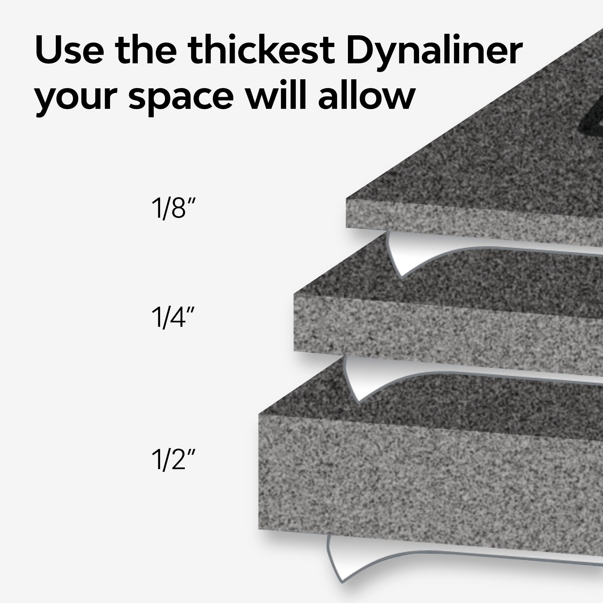 Dynamat 11102 Self-Adhesive Dynaliner 32" x 54" x 1/4" Thick Sound Deadener, Black – Made in USA