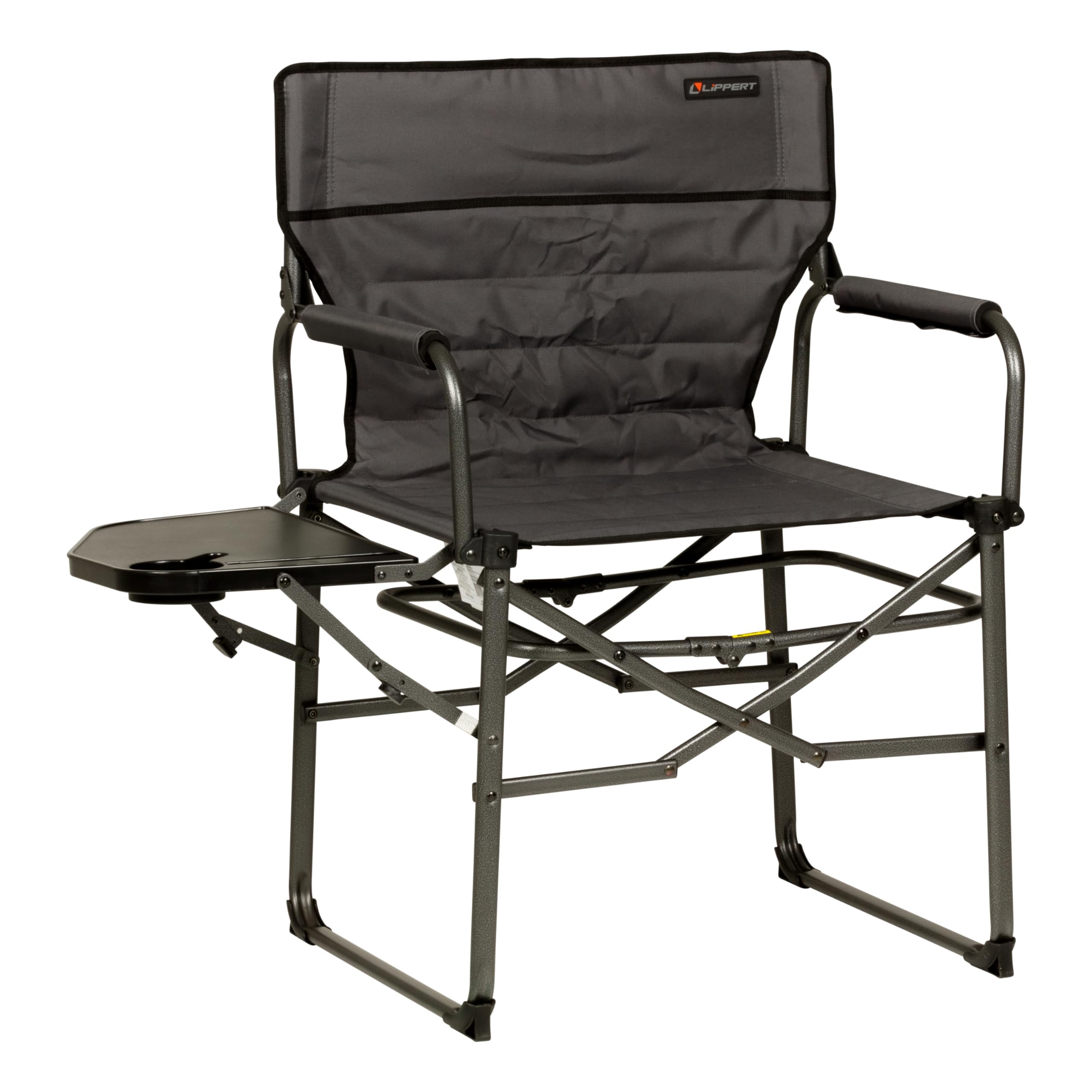 Lippert Director Chair Scout XL with Side Table - Dark Grey