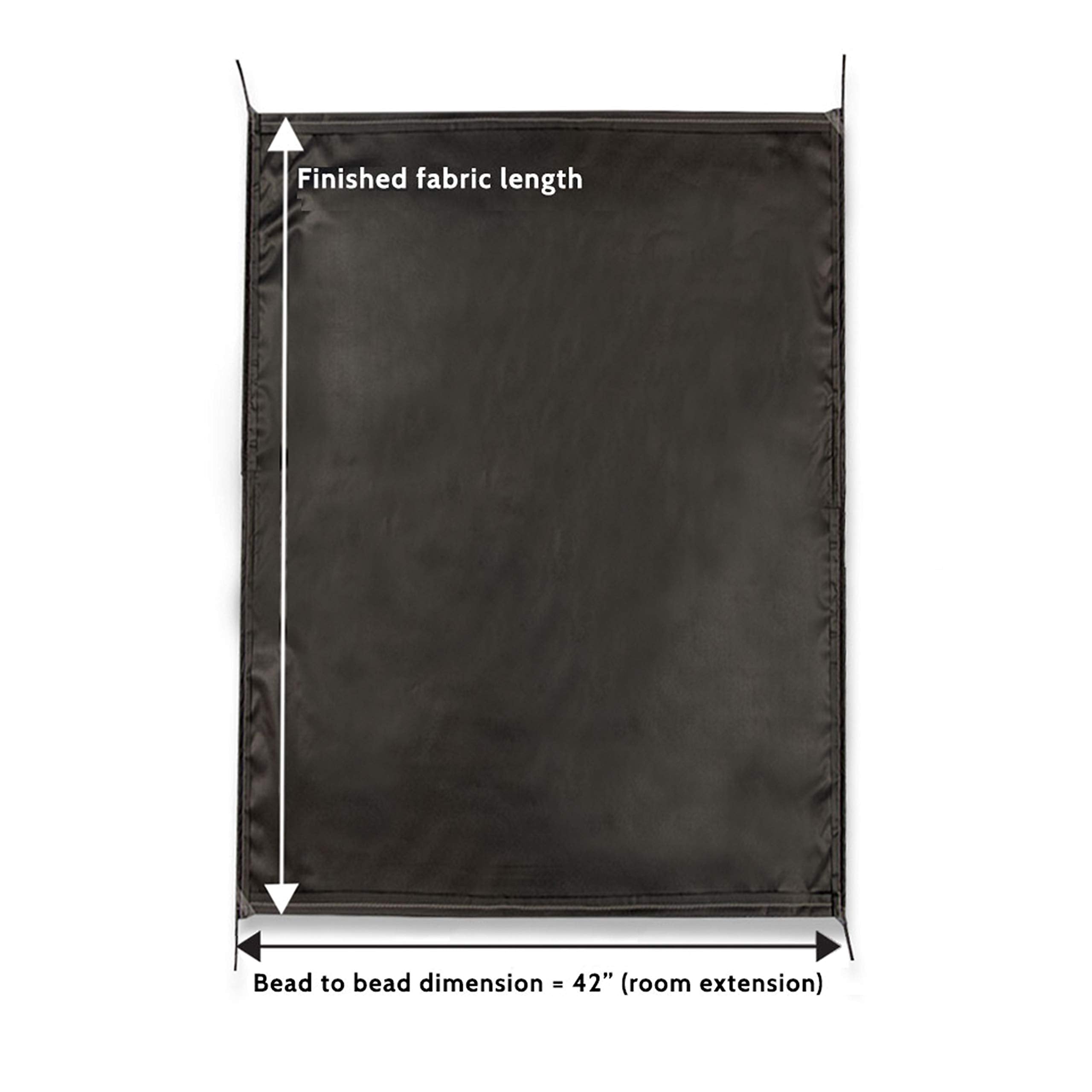 Carefree RV Slideout Awning Fabric Replacement Universal (200" x 81") - Cut to Fit Length, Standard RV Slide Room Extension Awning with FLXguard Protection for Pop Out Room (Black)