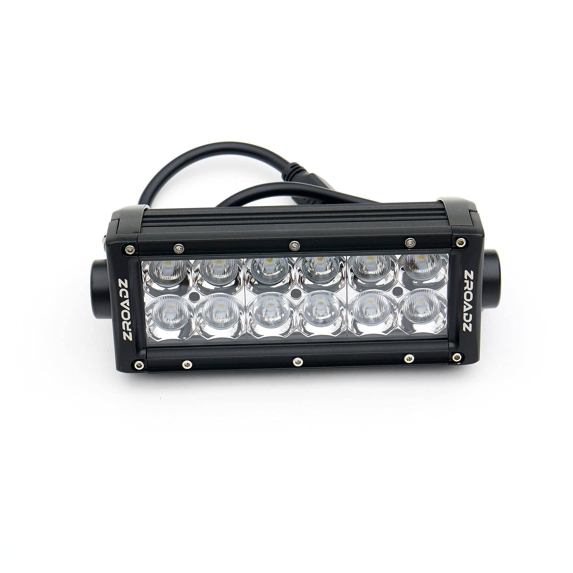 ZROADZ LED Mounting Bracket & Kit Under Rear Bumper - Compatible w/ 2008-2016 Ford F-250, F-350, F-450, F-550 - with (2) 6 Inch ZROADZ LED Lights (Included) with Wiring Harness - PN Z385461-KIT, Black