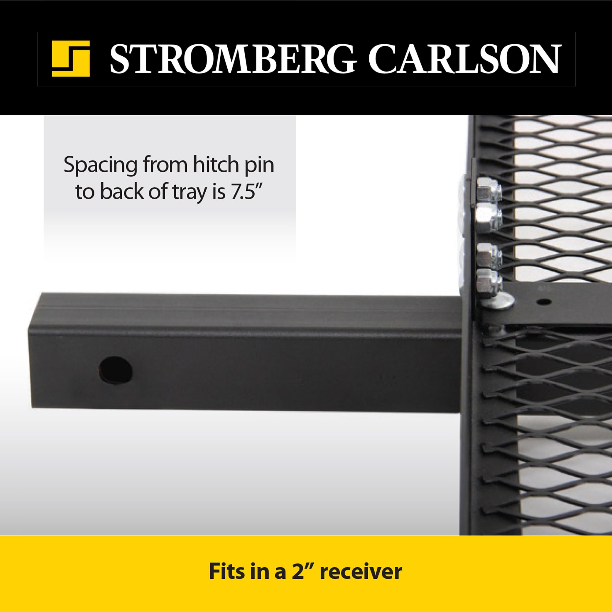 Cargo Carrier Stromberg Carlson CC-100 - 23" x 60" RV Cargo Caddy - Trailer Caddy for RVs and Campers - Hitch Cargo Carrier Fits 2" Receiver - Supports Up to 500lbs of Cargo