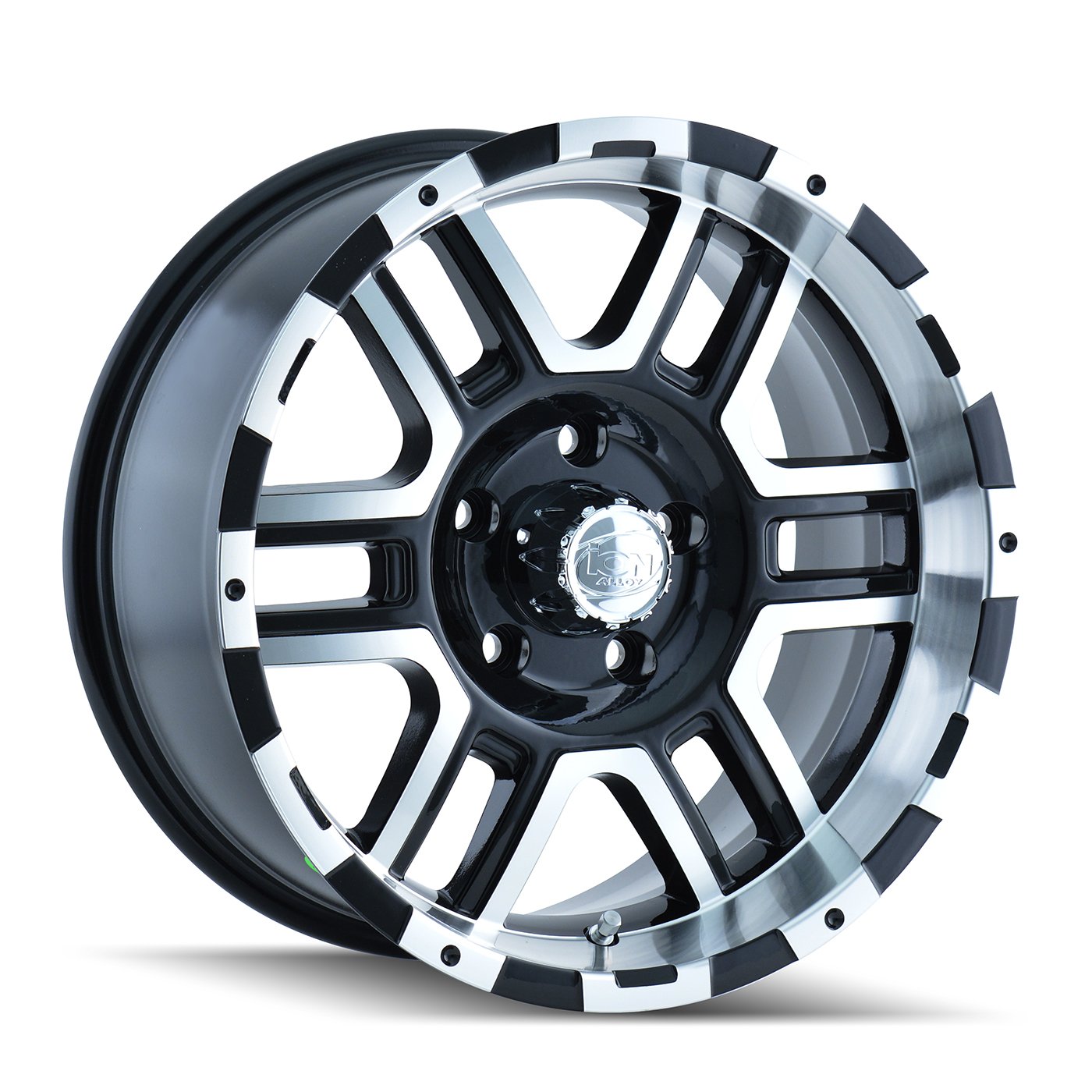 16x8 179, Bolt Pattern: 6x4.5/, Offset: 10, BLACK/MACHINED, set of 1