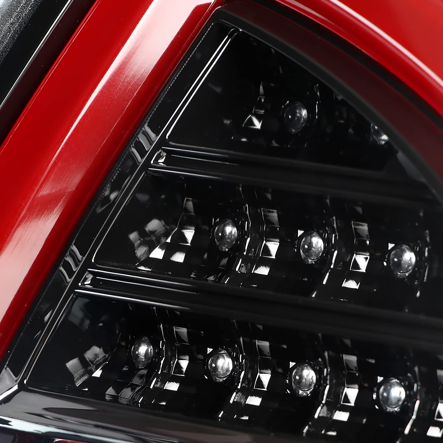 Jet Black Housing SPEC-D TUNING Red LED Bar Tail Lights Compatible with 2010-2012 Ford Fusion, Left + Right Pair Assembly