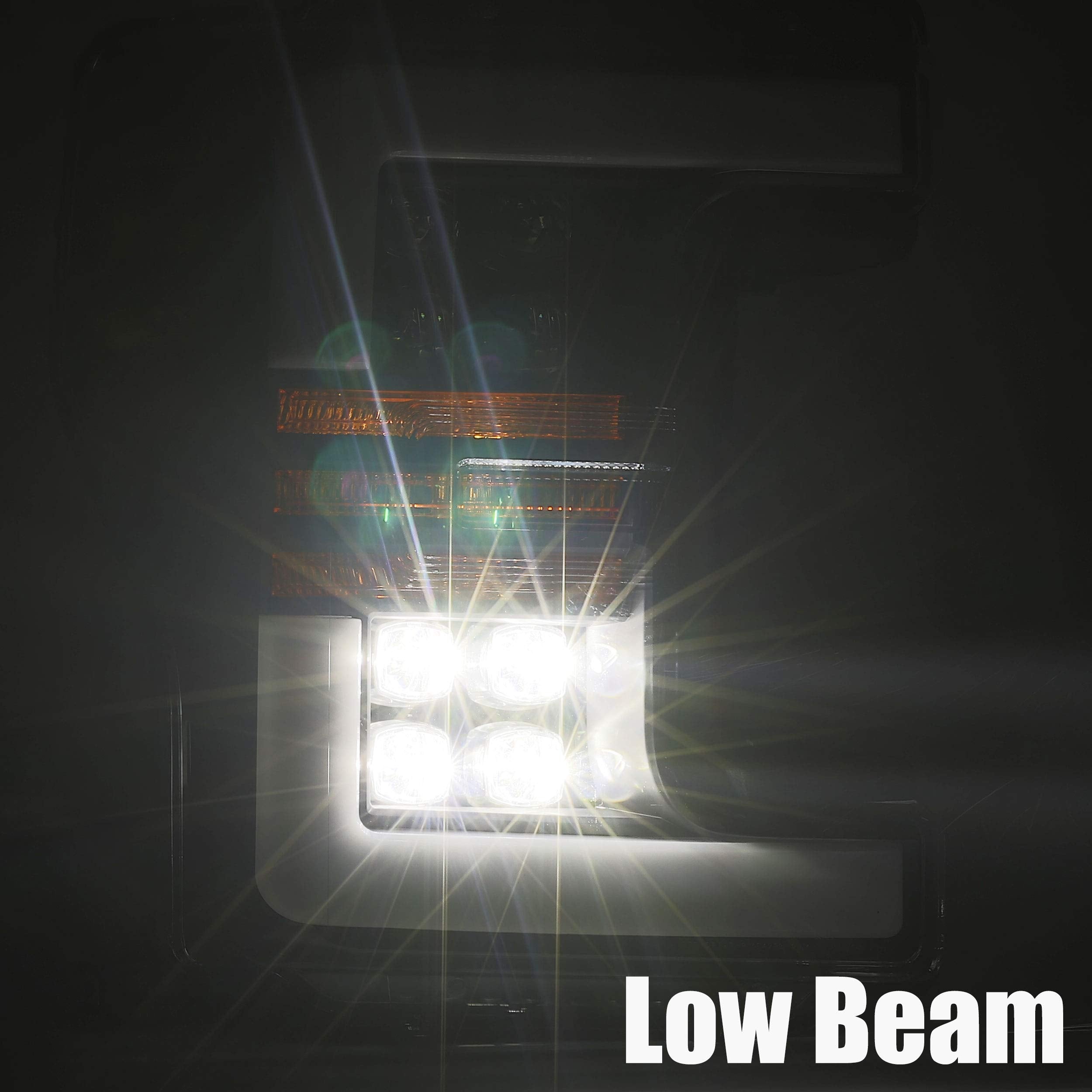 880100 AlphaRex USA Nova Series Projector Headlights fits Ford F-250 Super Duty,Clear