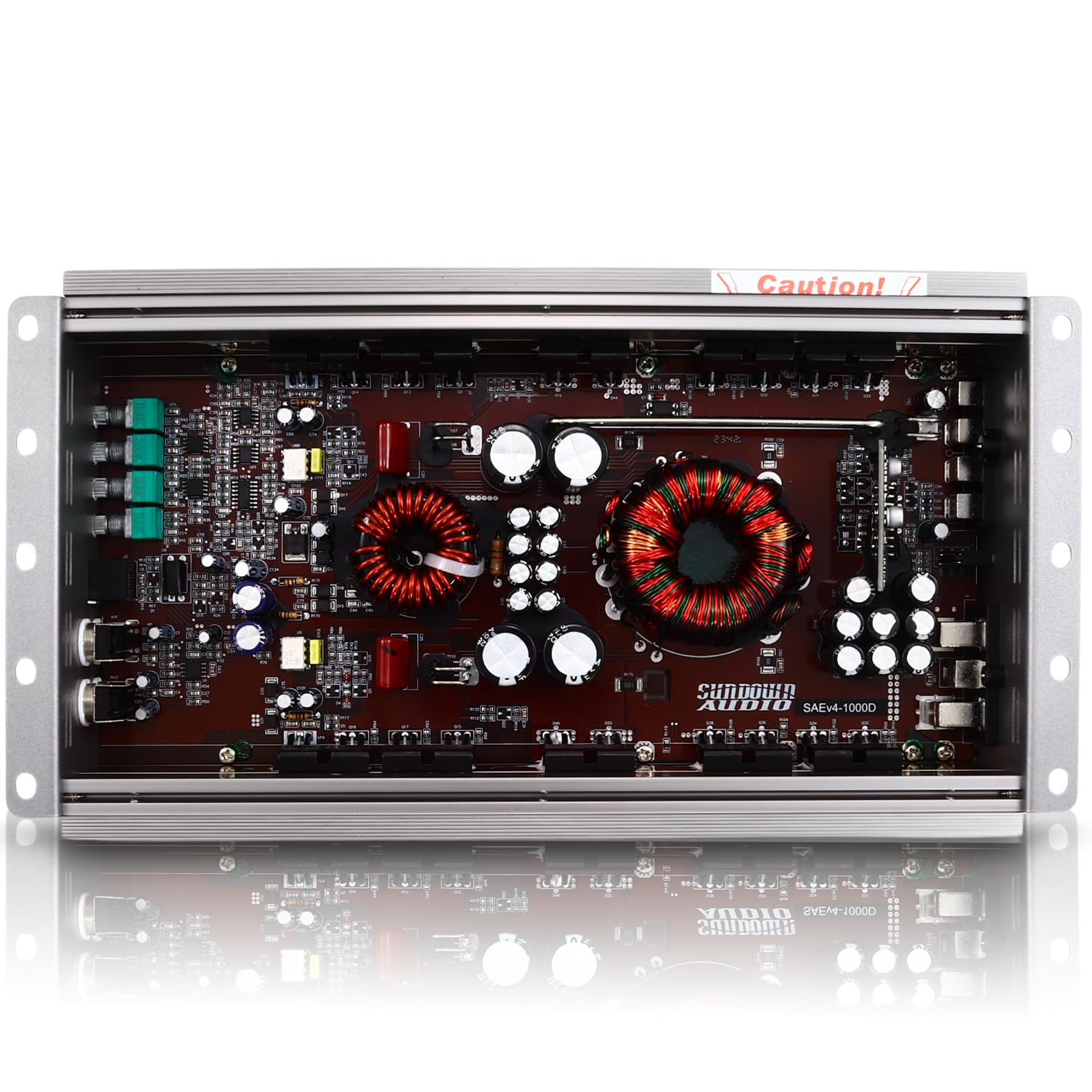 Sundown Audio Class D SAE-1000.1D Monoblock Amplifier - 1000W RMS @ 1? - High Power Car Subwoofer Amp with Dual MOS-FET, Advanced Filters, Heavy Duty Heat Sink, & Remote Bass Control