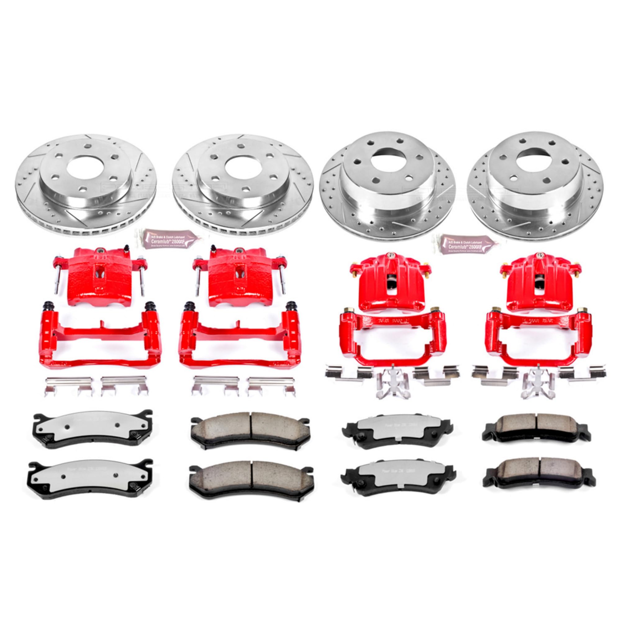 Power Stop Z36 KC2010B-36 Brake Kit Front & Rear with Calipers For Chevrolet Silverado 1500, Chevrolet Silverado 1500 Clas, GMC Sierra 1500, GMC Sierra 1500 Cla [Model Specific]