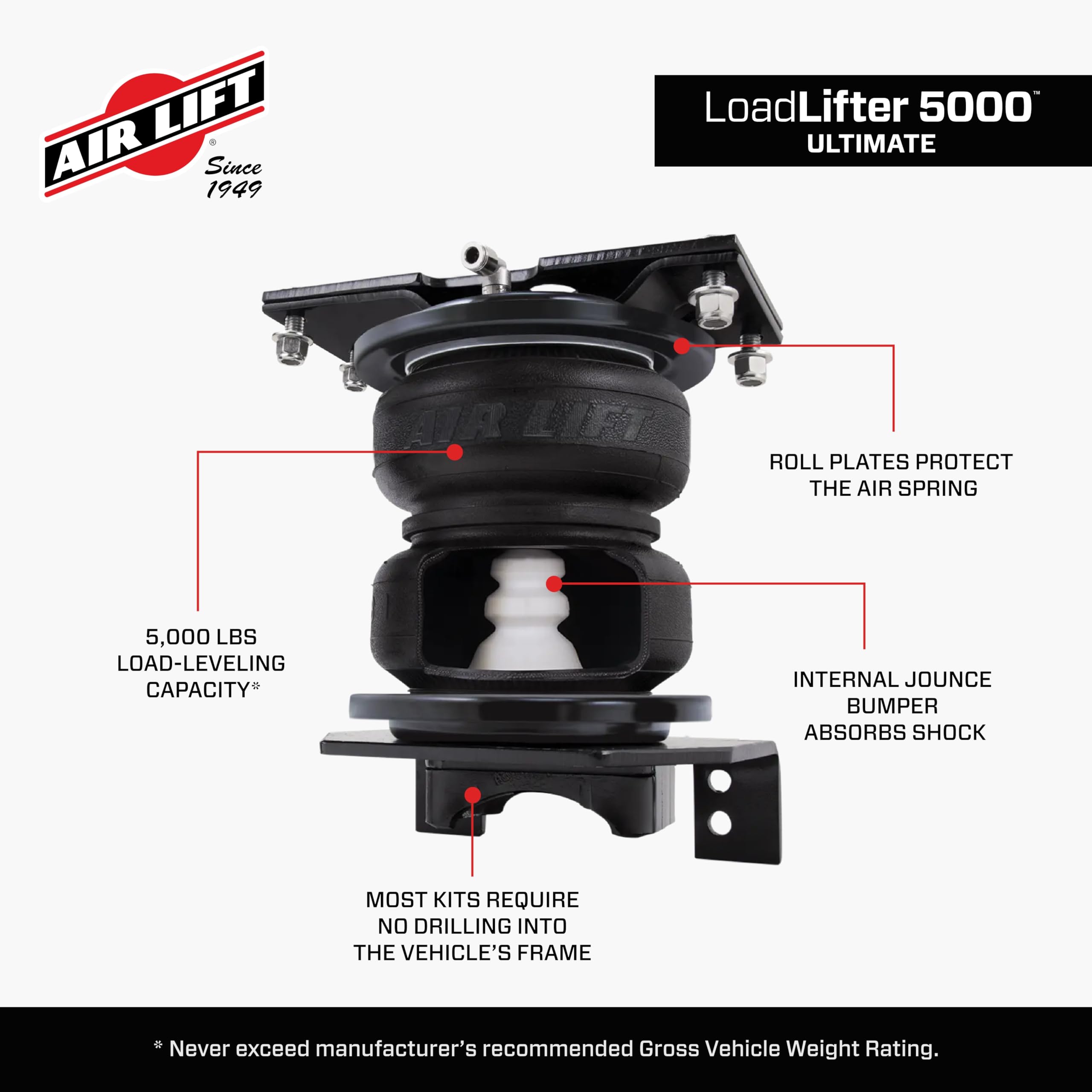 Air Lift LoadLifter 5000 Air Spring Kit Ultimate - Fits 2007-2021 Toyota Tundra - 88299