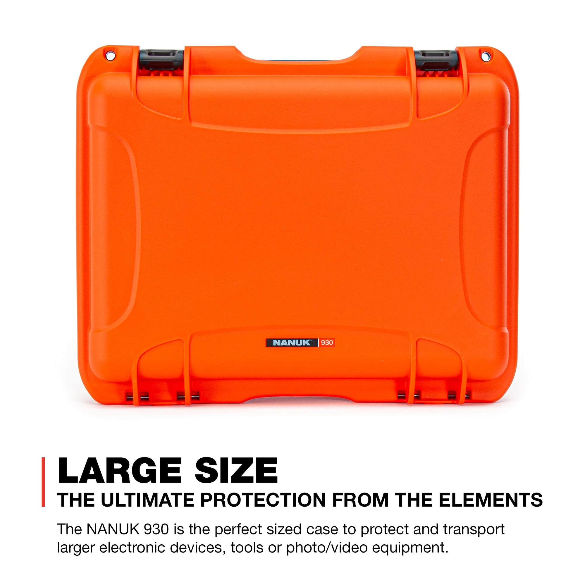 Waterproof Nanuk 930 Hard Case with Padded Dividers - Orange