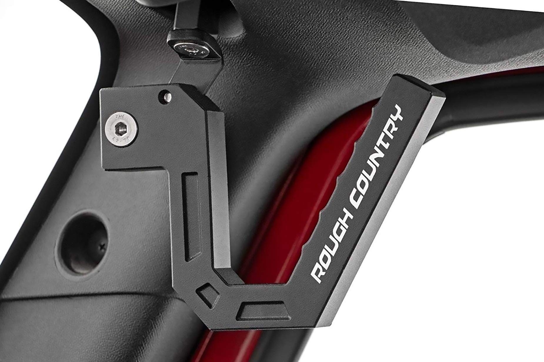 Rough Country Aluminum Front Grab Handles for Jeep Wrangler JK (2007-2018) - Black, Pair