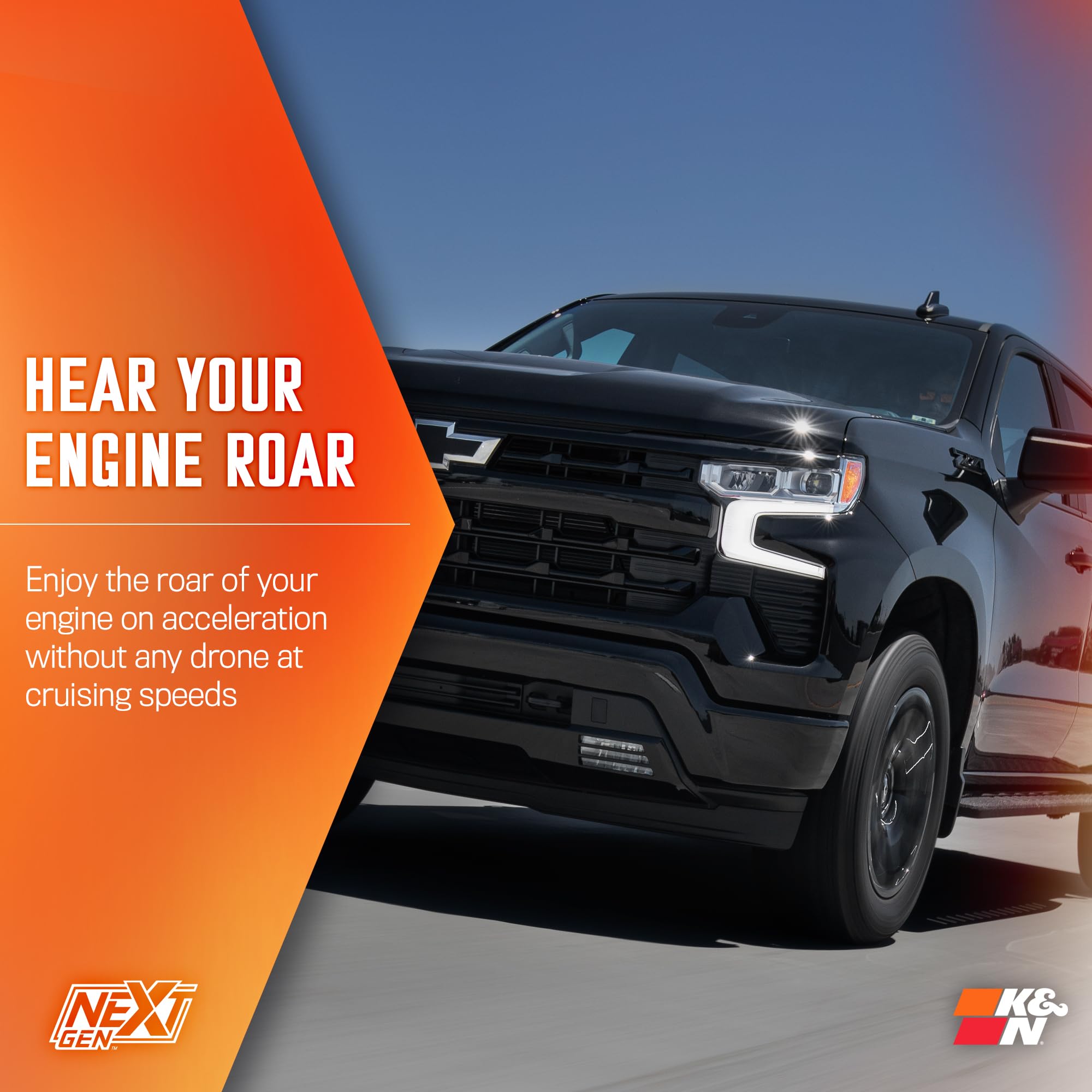 NextGen K&N Cold Air Intake System: High-Flow Cotton Filter: Compatible with 2019-2025 CADILLAC/CHEVROLET/GMC Escalade; Silverado 1500; Suburban; Tahoe; Sierra 1500; Yukon; Yukon XL; 50-3110