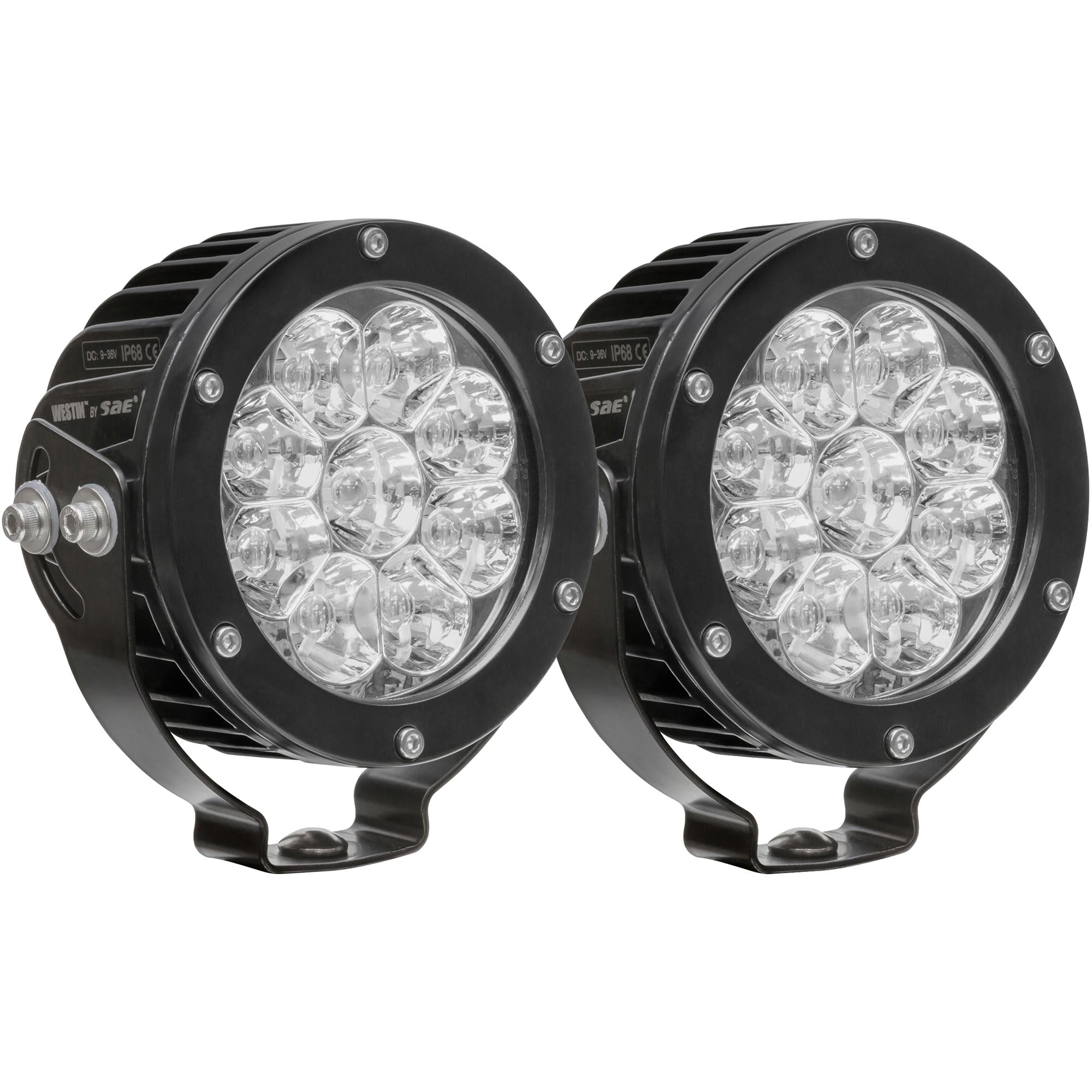 Axis LED Auxiliary Light Westin 09-12007B-PR 4.75 inch Round Flood 3W (Set of 2)