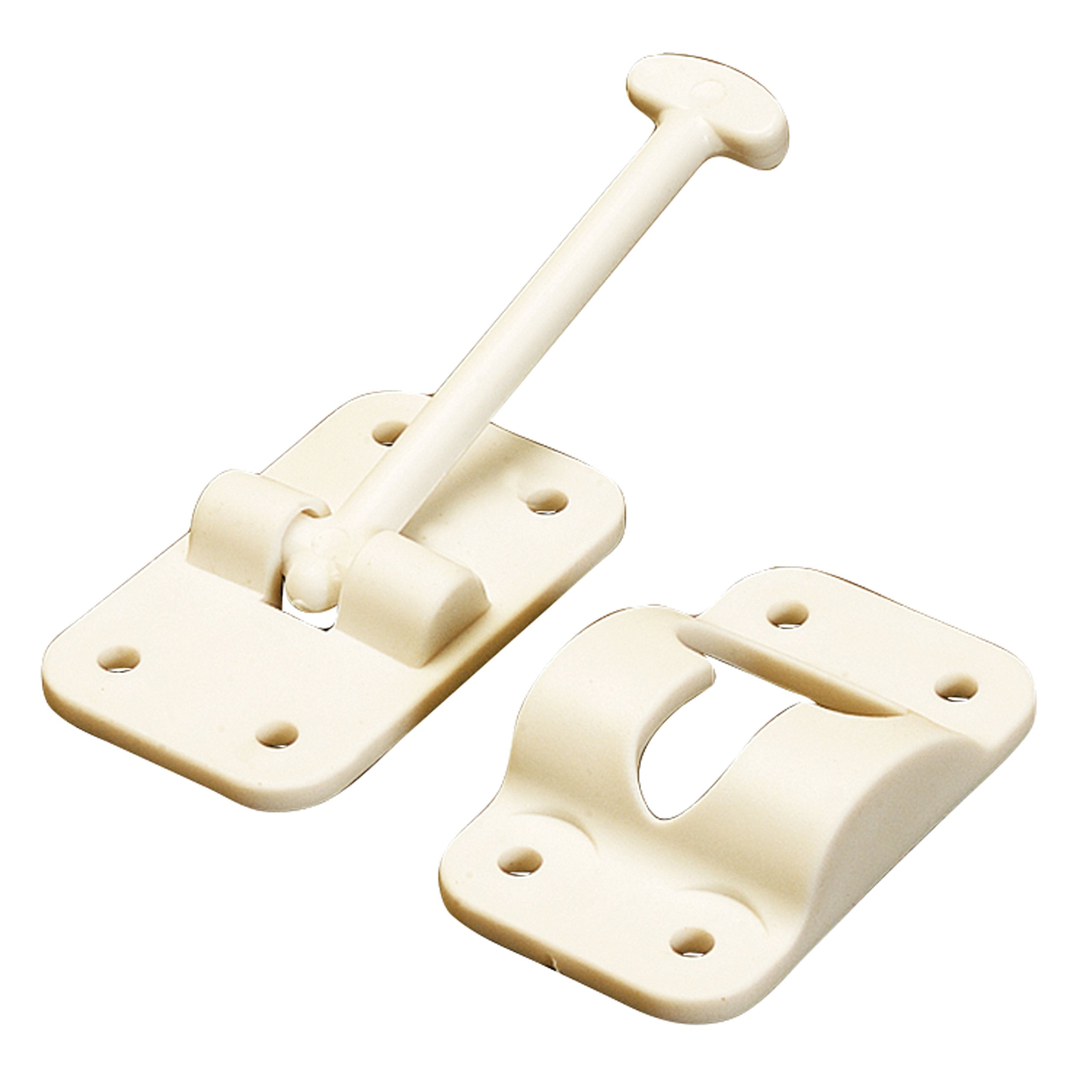 3-1/2" Colonial White T-Style Door Holdback AP Products 013-084 - Set of 1