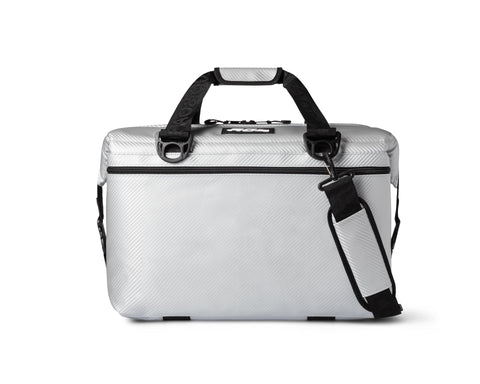 AO Coolers Carbon Expedition Soft Cooler with High-Density Insulation, Silver, 36-Can