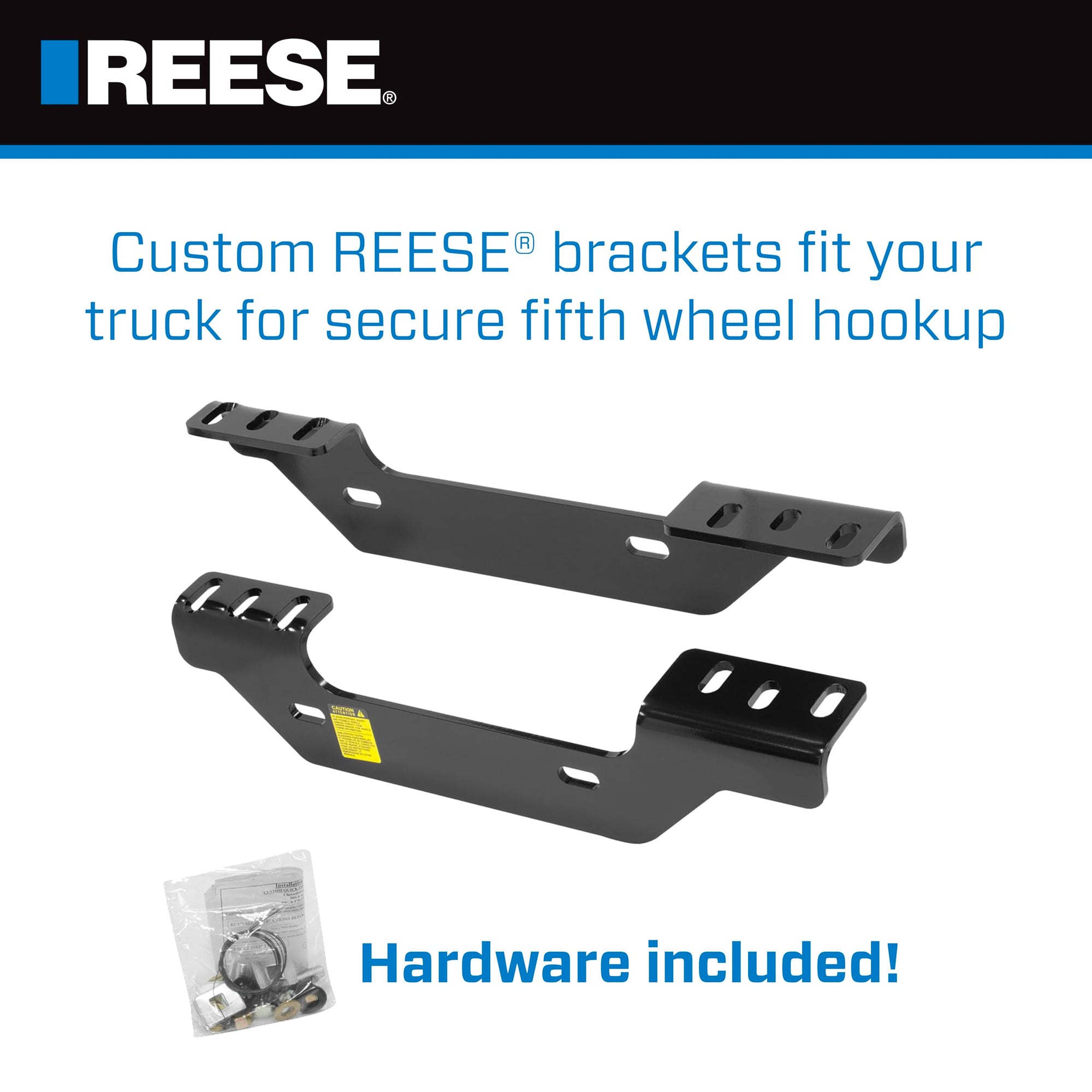 Reese Draw-Tite Fifth Wheel Hitch Mounting System Custom Bracket, Compatible with Select Chevrolet Silverado : GMC Sierra, Black
