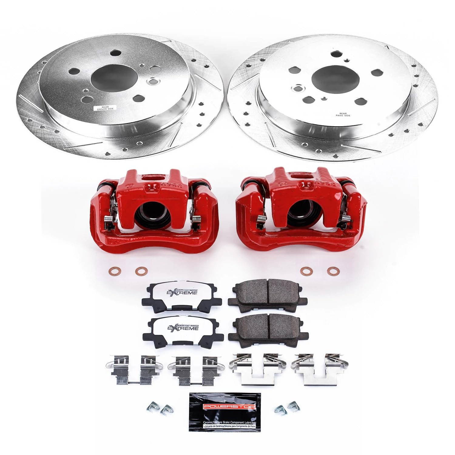 Power Stop Rotor, Pad and Caliper KC5333-36 Brake Kit For Toyota Highlander 2004-2007 [Model Specific]
