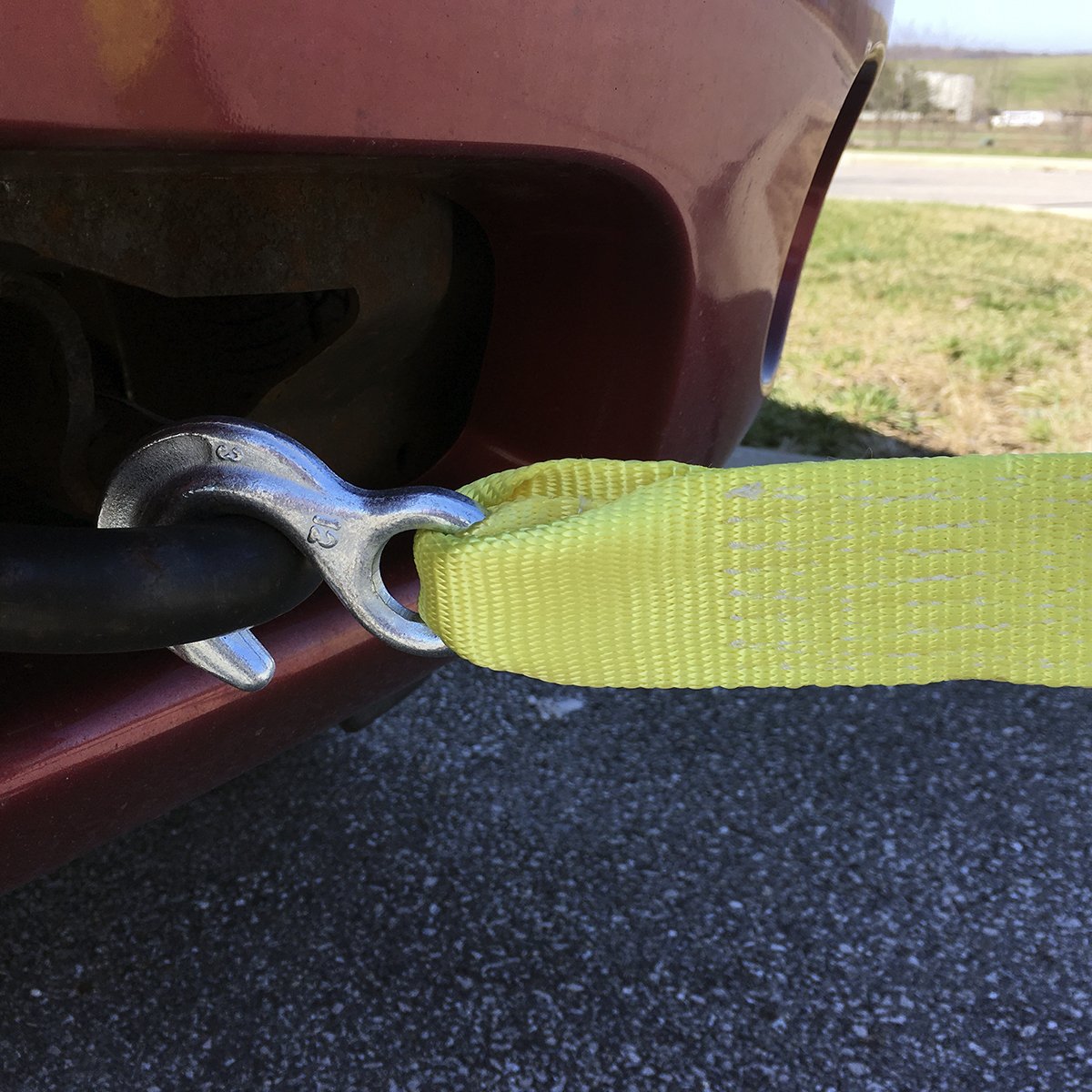 SmartStraps WINSTON PROD 30’ Commercial Duty Tow Strap with Hooks — 9,000lbs Break Strength, 3,000lbs Safe Work Load – Recovery Strap for Stuck Vehicles and Machinery