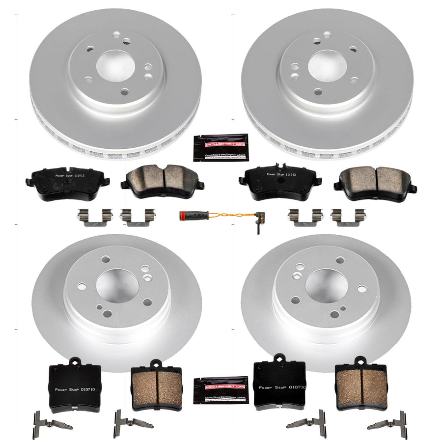 Power Stop Z23 Evolution Geomet Coated Brake Kit Front and Rear For Mercedes-Benz SLK280 2006-2008, Mercedes-Benz SLK300 2009-2011 [Model Specific]