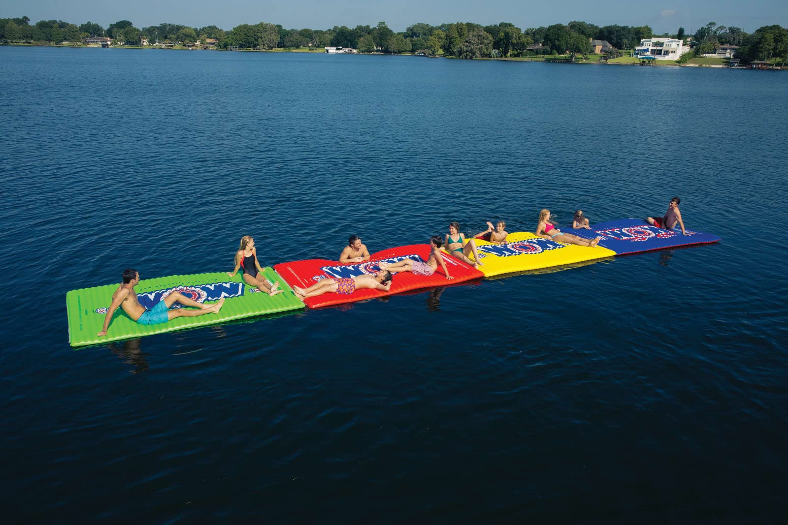 Inflatable Water Walkway Wow Sports, Inflatable Water Mat Pool Float, Ideal for Kids and Adults, 10 x 6 Feet