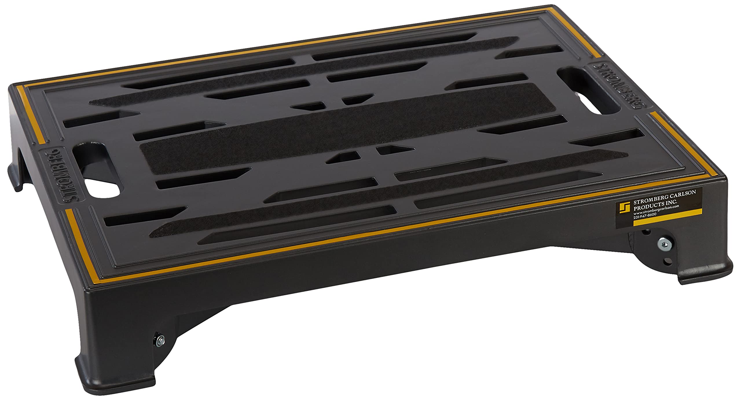 Adjustable Stromberg Carlson 19″ x 14″ RV Platform Step, Heavy Duty Cast Aluminum, Portable Step Stool for Travel Trailers, Trucks, Adjusts 7-3/16″ to 8-9/16″, 1000 lbs Capacity, Rubber Feet