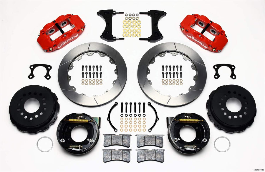 Rear P-Brk Kit, FNSL4R, 12.88", Red