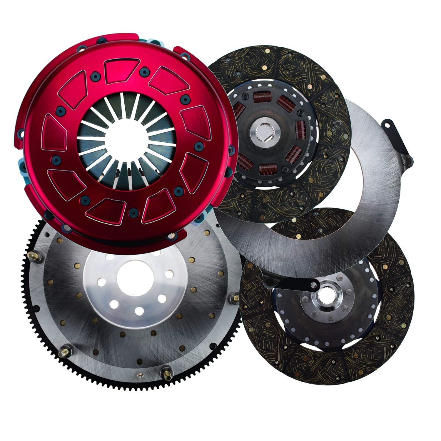 Pro Street Dual Disc Clutch System Ram 60-2330 Size 10.5 130 Tooth Count 23 Spline By 1 in. 8 Bolt 0 Balance Incl. Flywheel/Disc/Pressure Plate