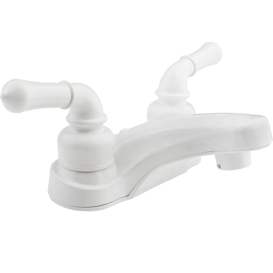 Dura Faucet RV DF-PL700C-WT 2-Hole Bathroom Faucet with Classic 2-Handles (White)