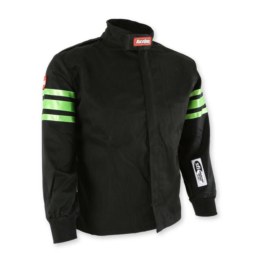 Pro-1 Driving Jacket RaceQuip - SFI 3.2A/1 - Green Trim - Youth Large