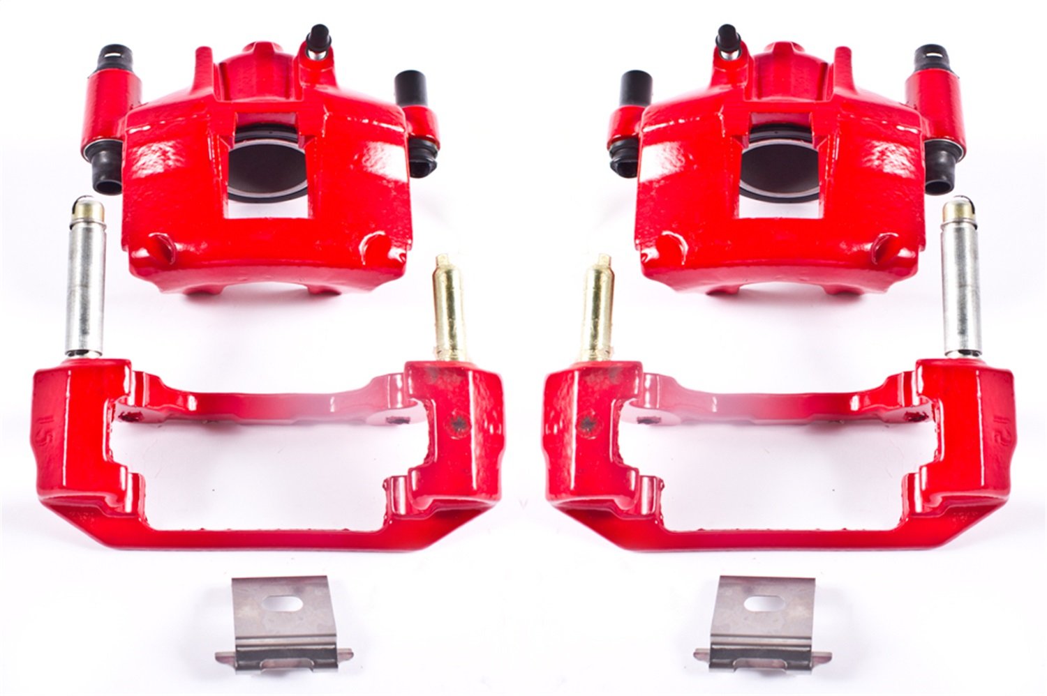 Power Stop Front S4378 High-Temp Pair of Red Powder Coated Calipers For Ford Mustang 1994-1998, Ford Thunderbird 1993-1997, Mercury Cougar 1993-1997 [Model Specific]