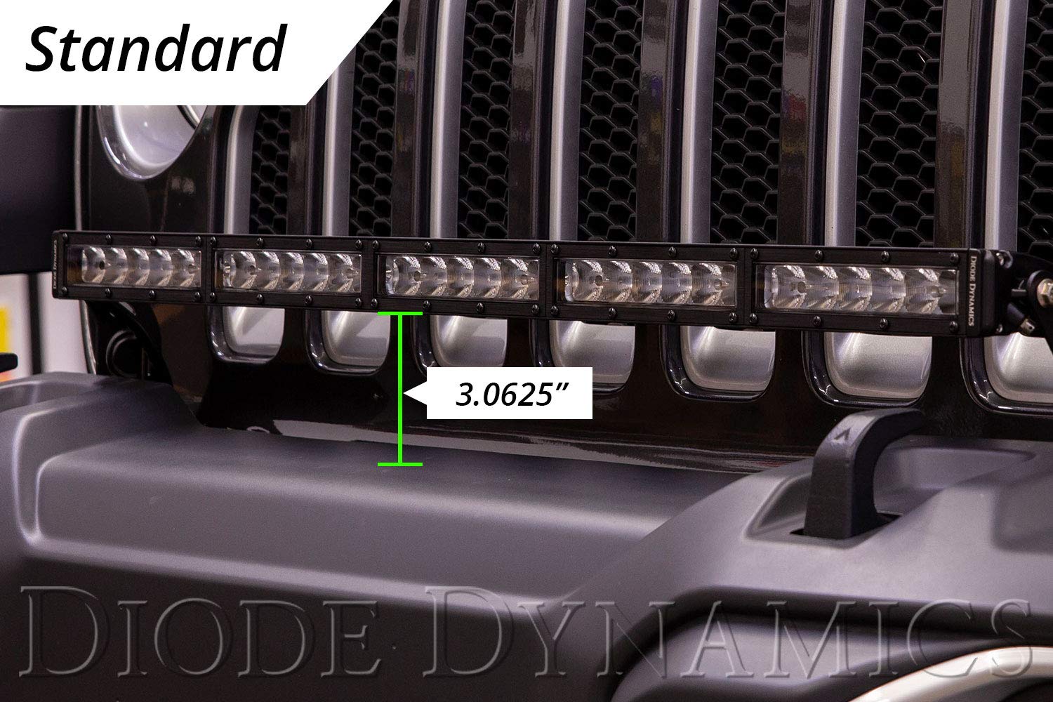 30" Single White Combo Bumper LED Light Bar Bracket Kit Diode Dynamics compatible with Jeep Wrangler JL 2018-2026