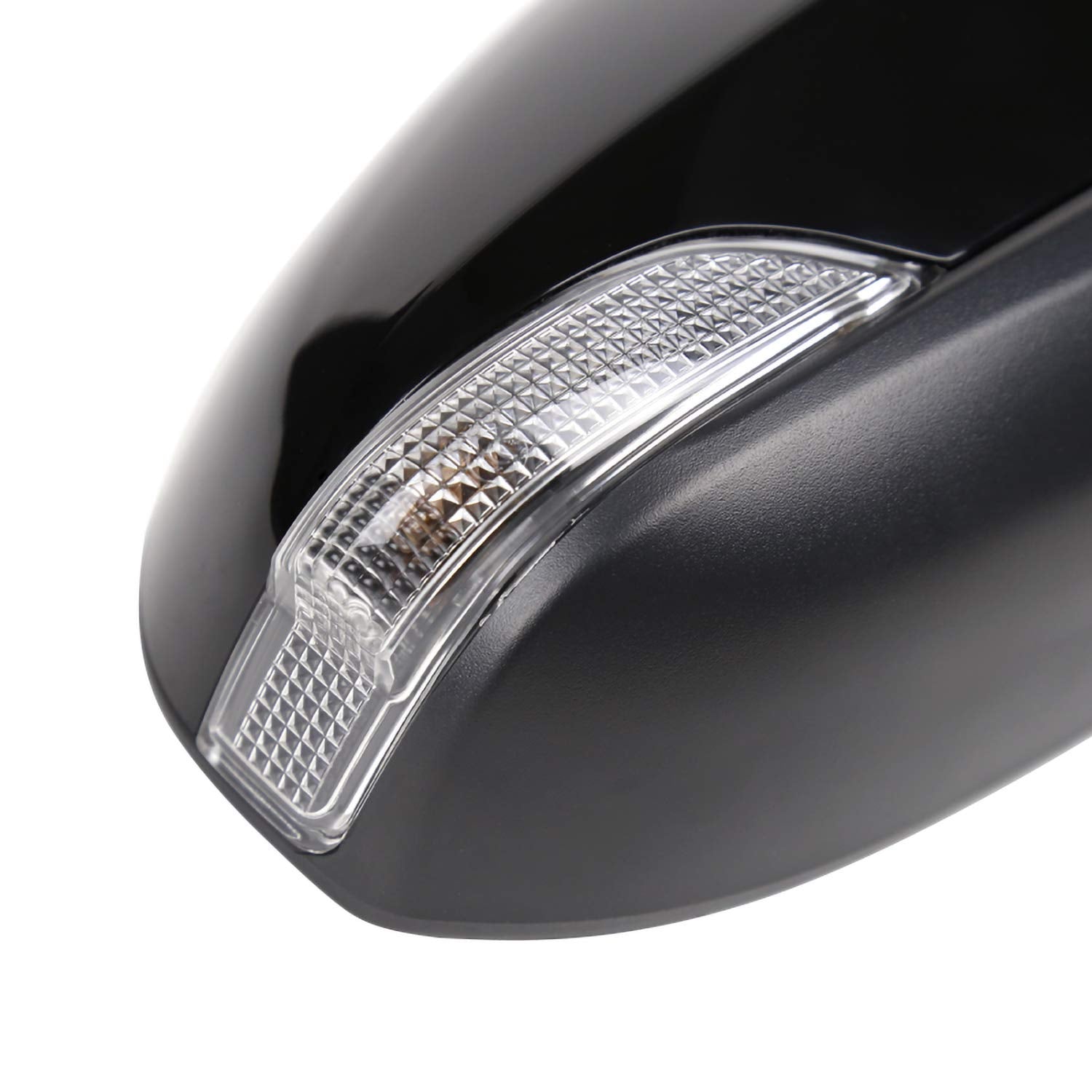 9 Pin Spec-D Tuning Glossy Black Power Fold Heated Signal Right Passenger Side Mirror Compatible with Toyota Corolla 2014-2018