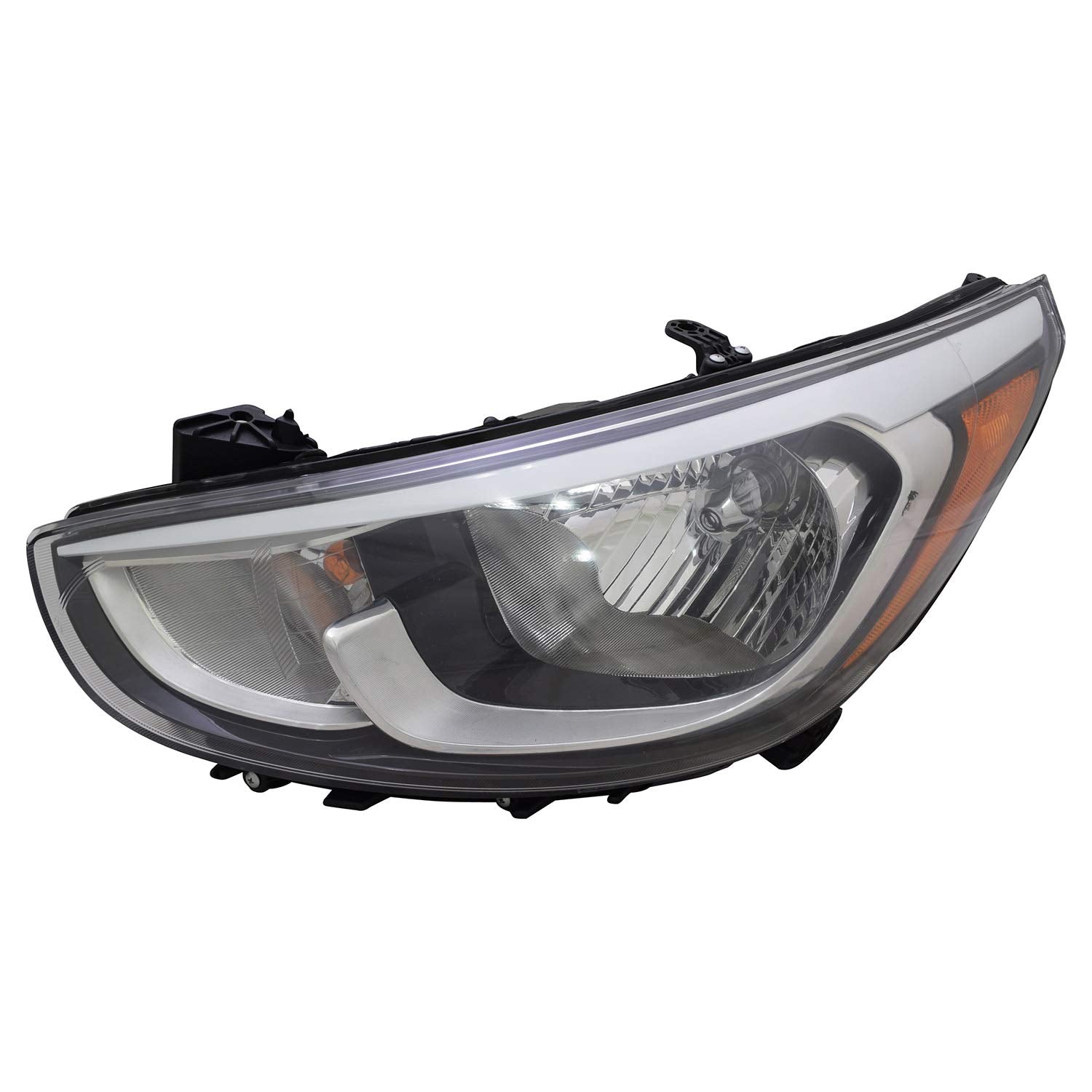 Left TYC Headlight Assembly Compatible with 2015-2017 Hyundai Accent