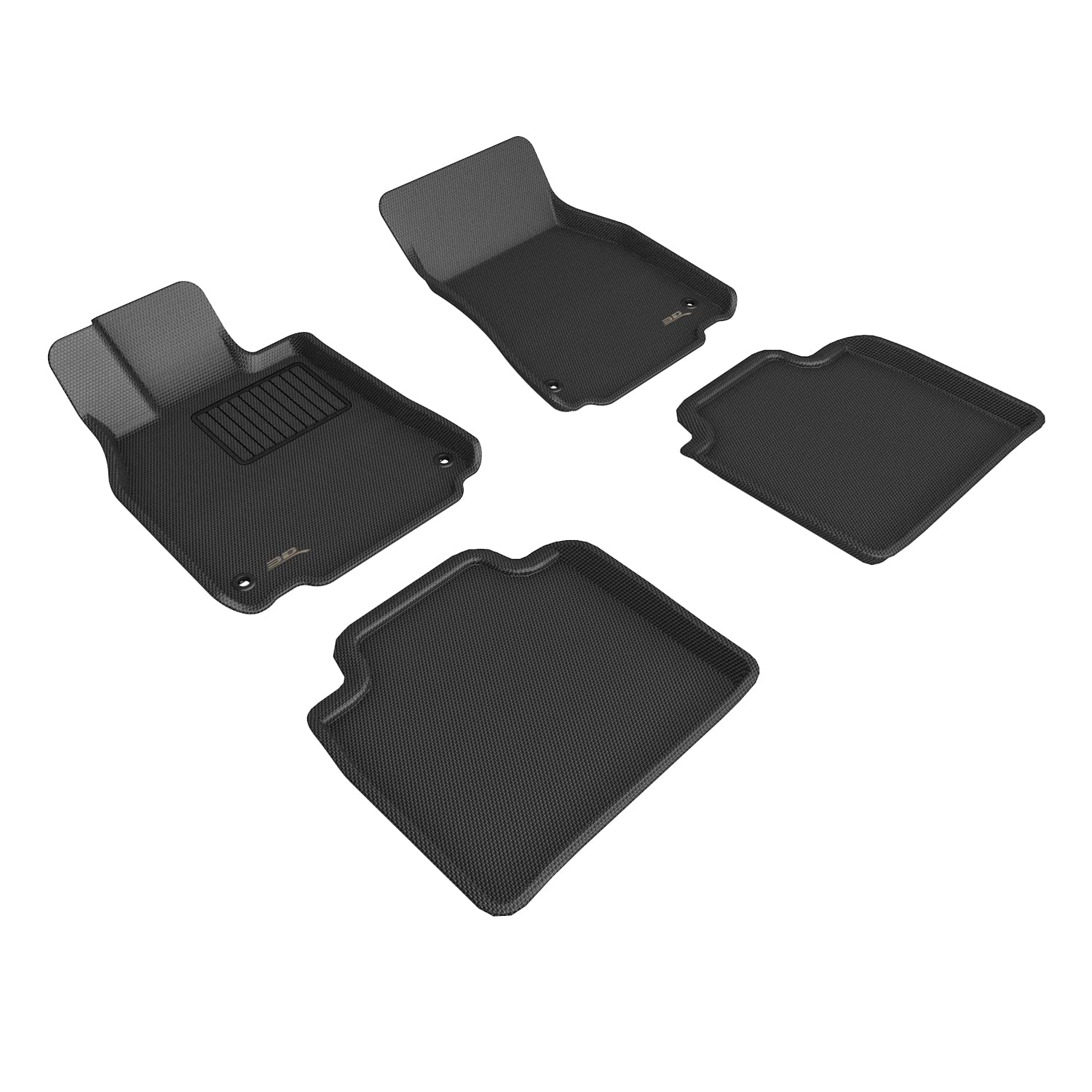 Custom Fit 3D MAXpider Kagu Floor Mat (Black) Compatible for Lexus LS460L 2013-2017-Full Set